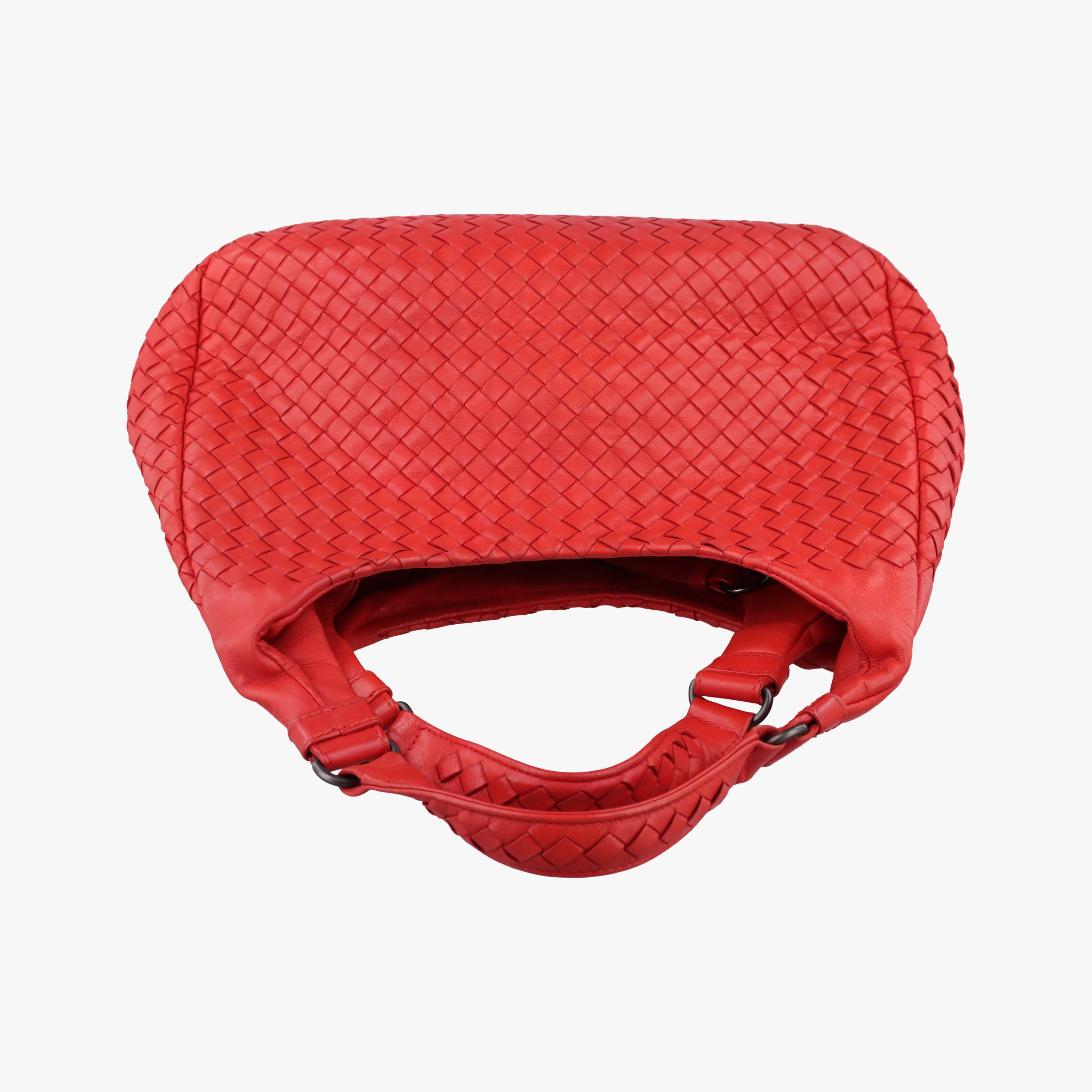 Pre-owned Bottega Veneta CAMPANA Intrecciato Red lambskin  shoulderbag | stylenewstar