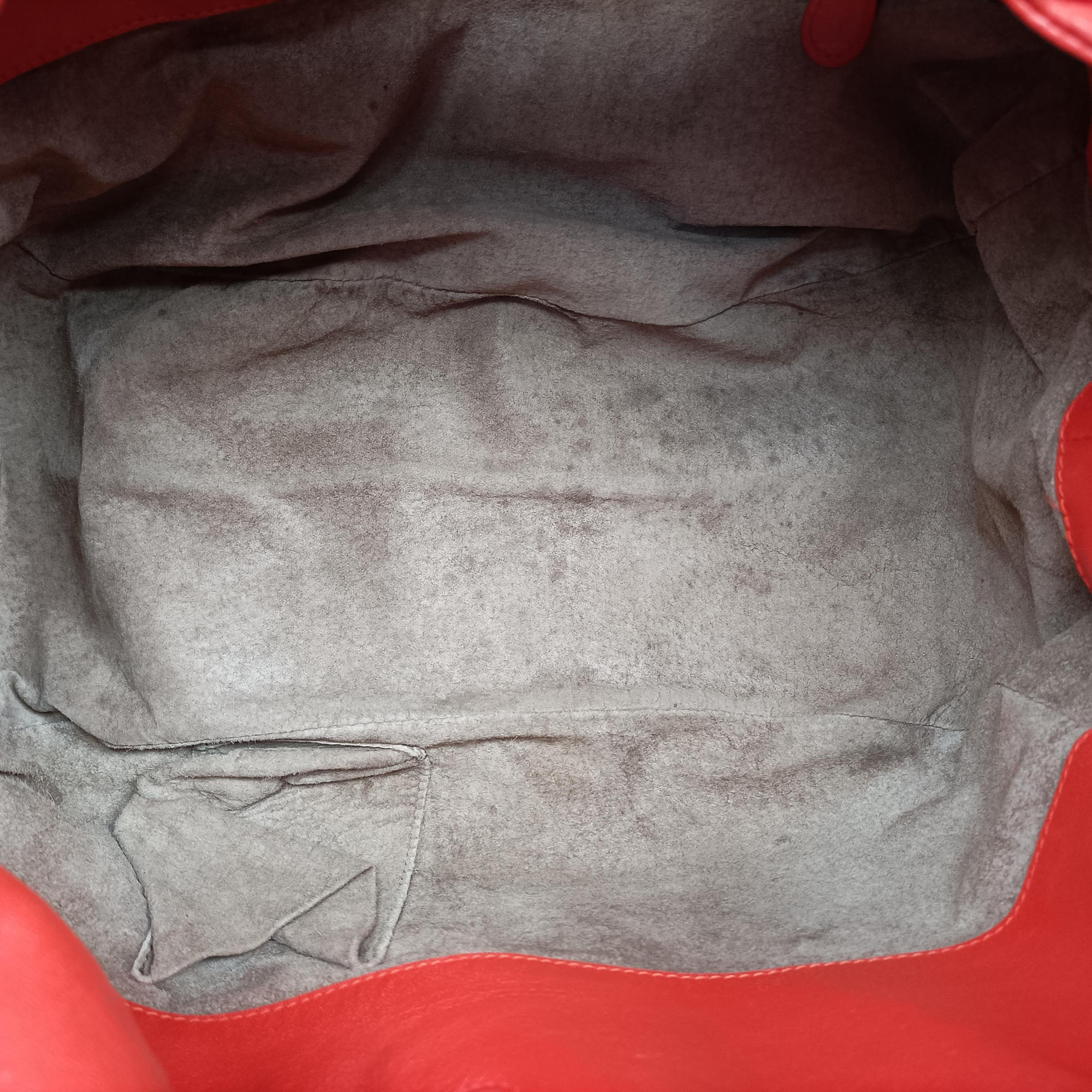 Pre-owned Bottega Veneta CAMPANA Intrecciato Red lambskin  shoulderbag | stylenewstar