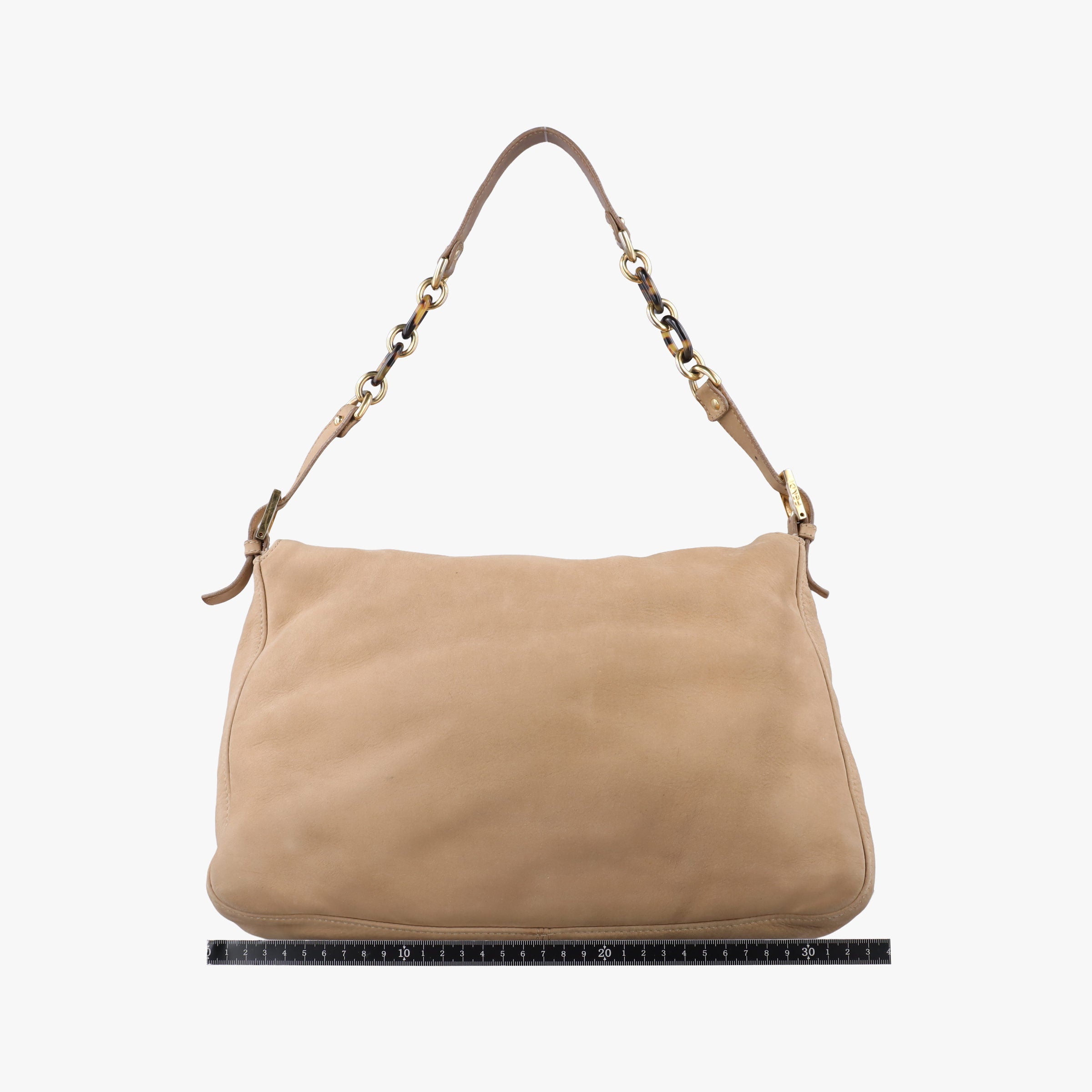 Pre-owned Fendi Big Mama Forever Flap Beige Leather 8BR638 shoulderbag | stylenewstar