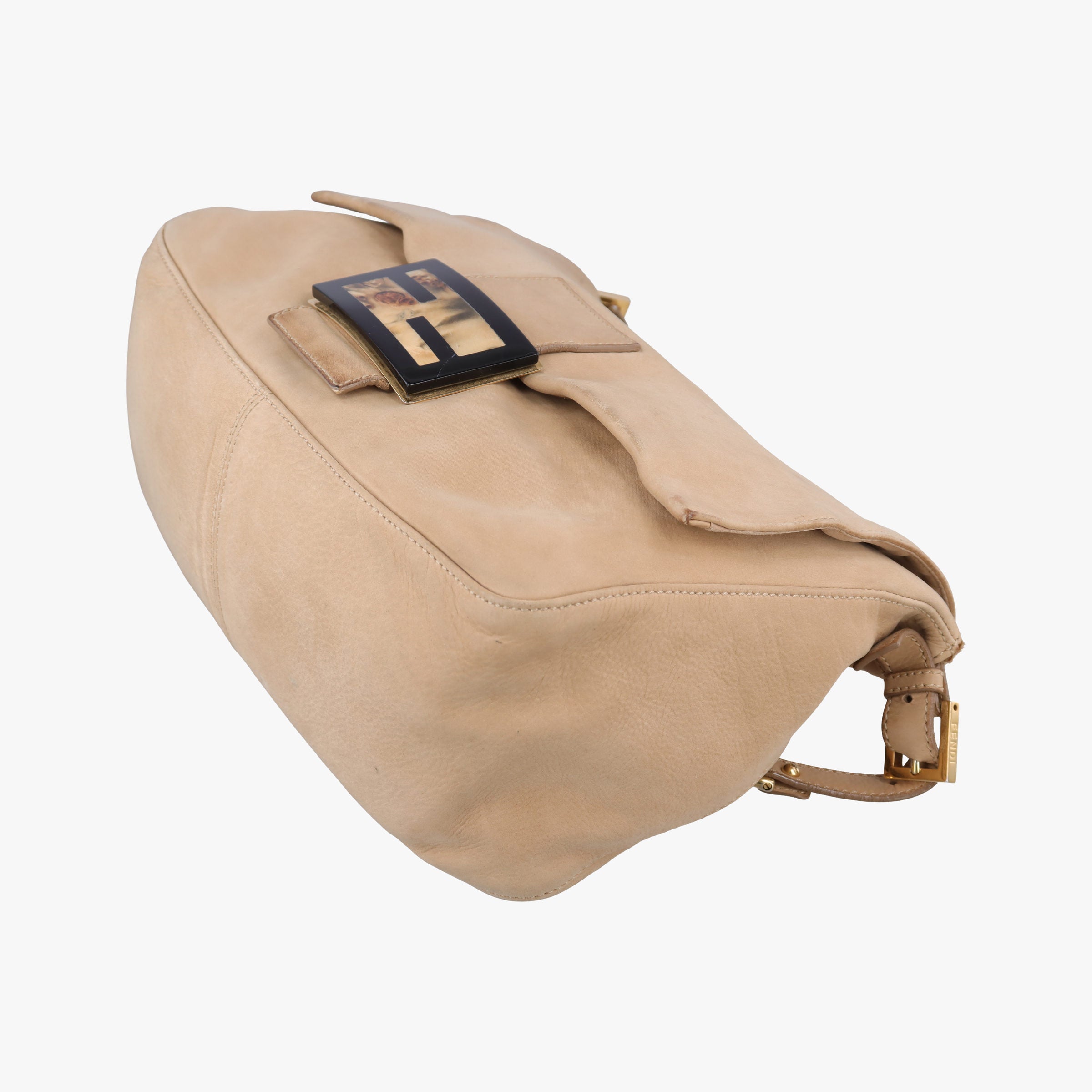 Pre-owned Fendi Big Mama Forever Flap Beige Leather 8BR638 shoulderbag | stylenewstar