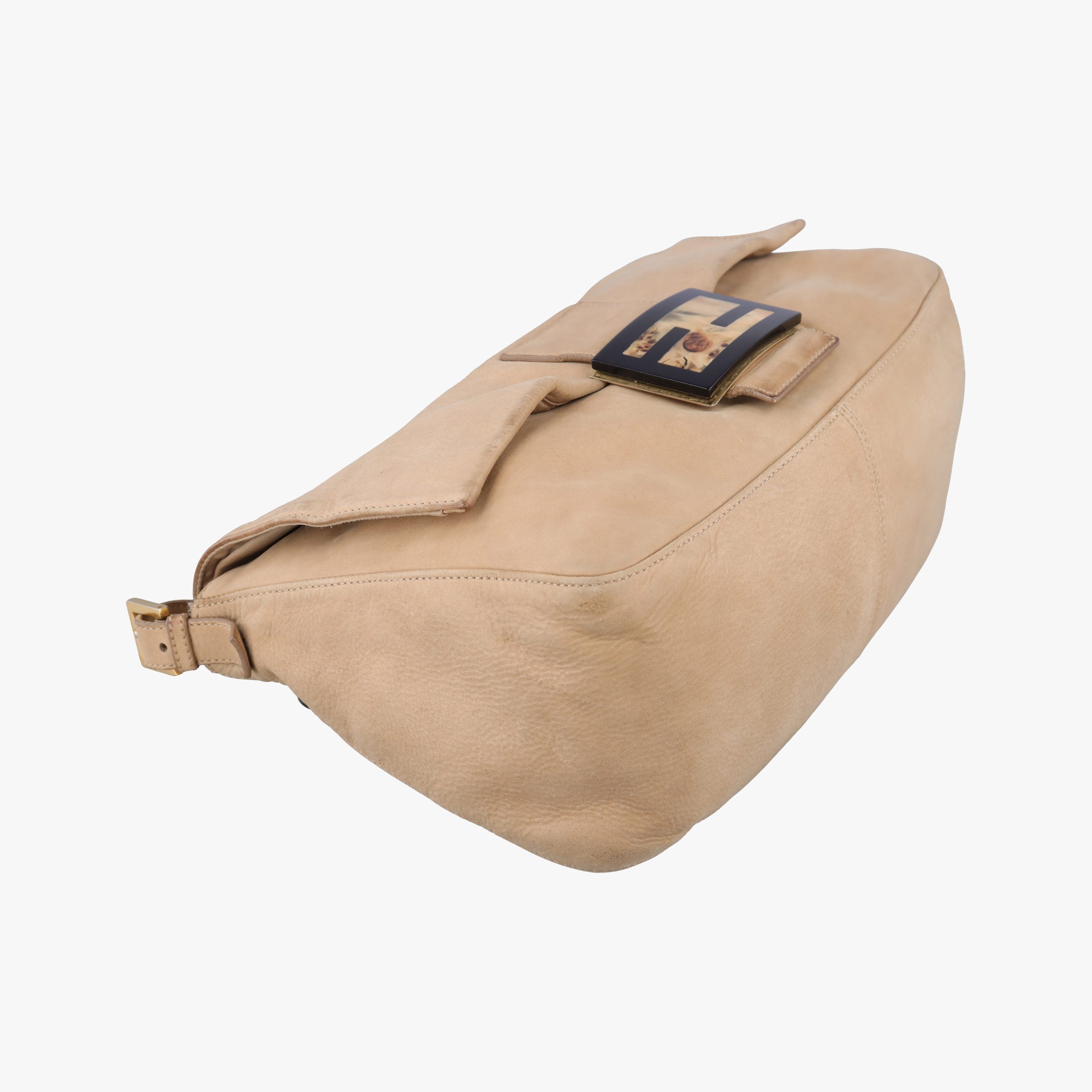 Pre-owned Fendi Big Mama Forever Flap Beige Leather 8BR638 shoulderbag | stylenewstar