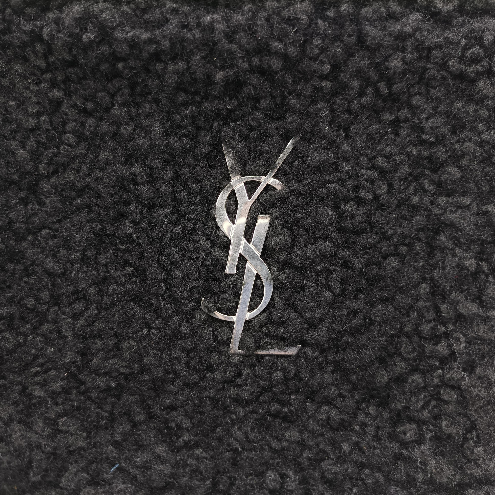 Pre-owned Yves Saint Laurent Lou Camera Bag Black  Fur x leather 534444 bum bag/waist bag | stylenewstar