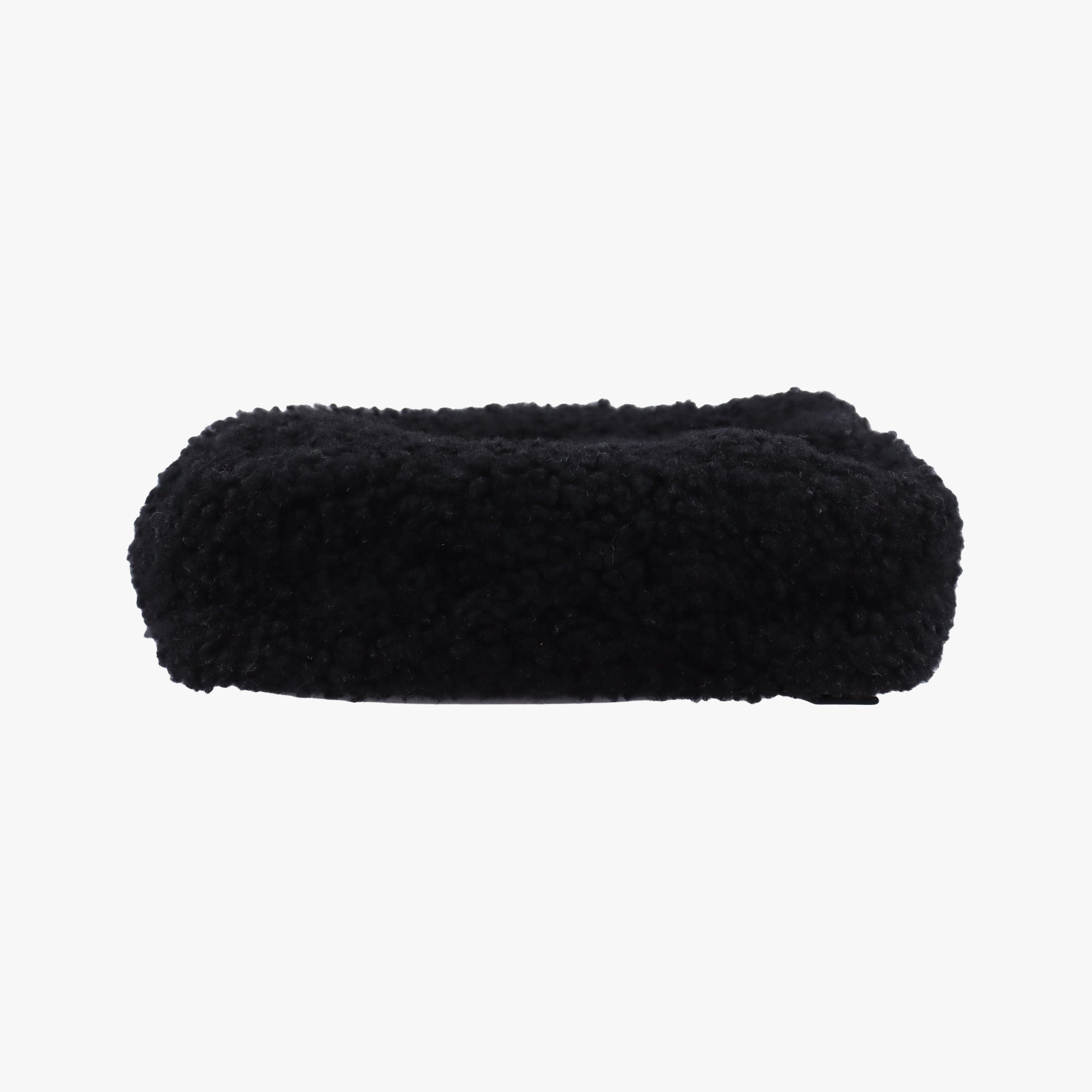 Pre-owned Yves Saint Laurent Lou Camera Bag Black  Fur x leather 534444 bum bag/waist bag | stylenewstar