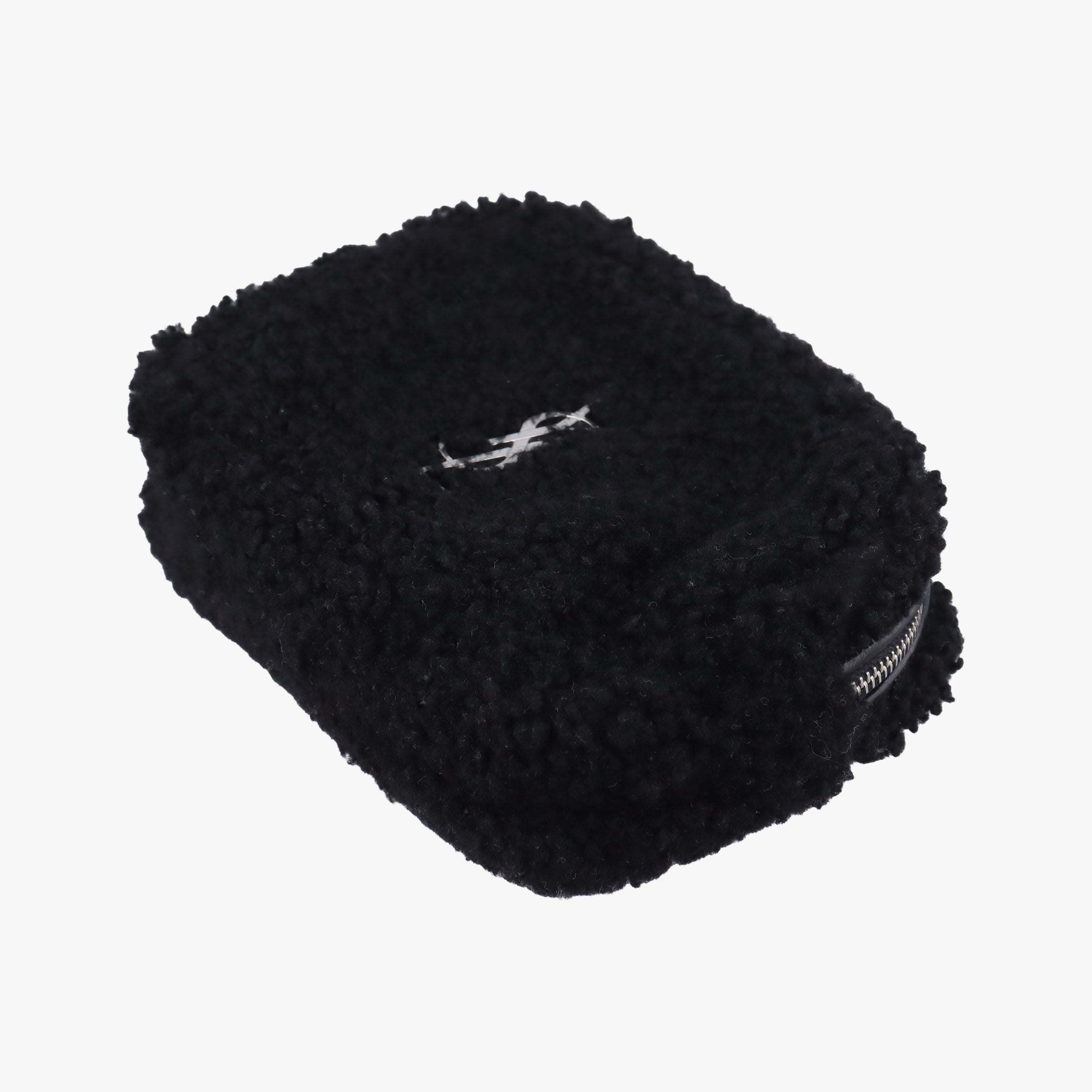 Pre-owned Yves Saint Laurent Lou Camera Bag Black  Fur x leather 534444 bum bag/waist bag | stylenewstar
