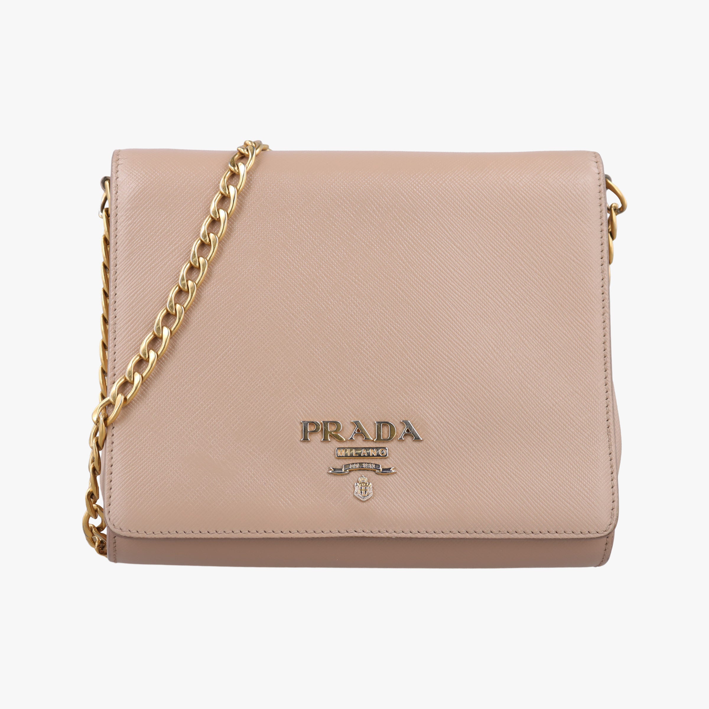 Pre-owned Prada Vitello Diano Pink Saffiano Leather 1DH044 shoulderbag | stylenewstar