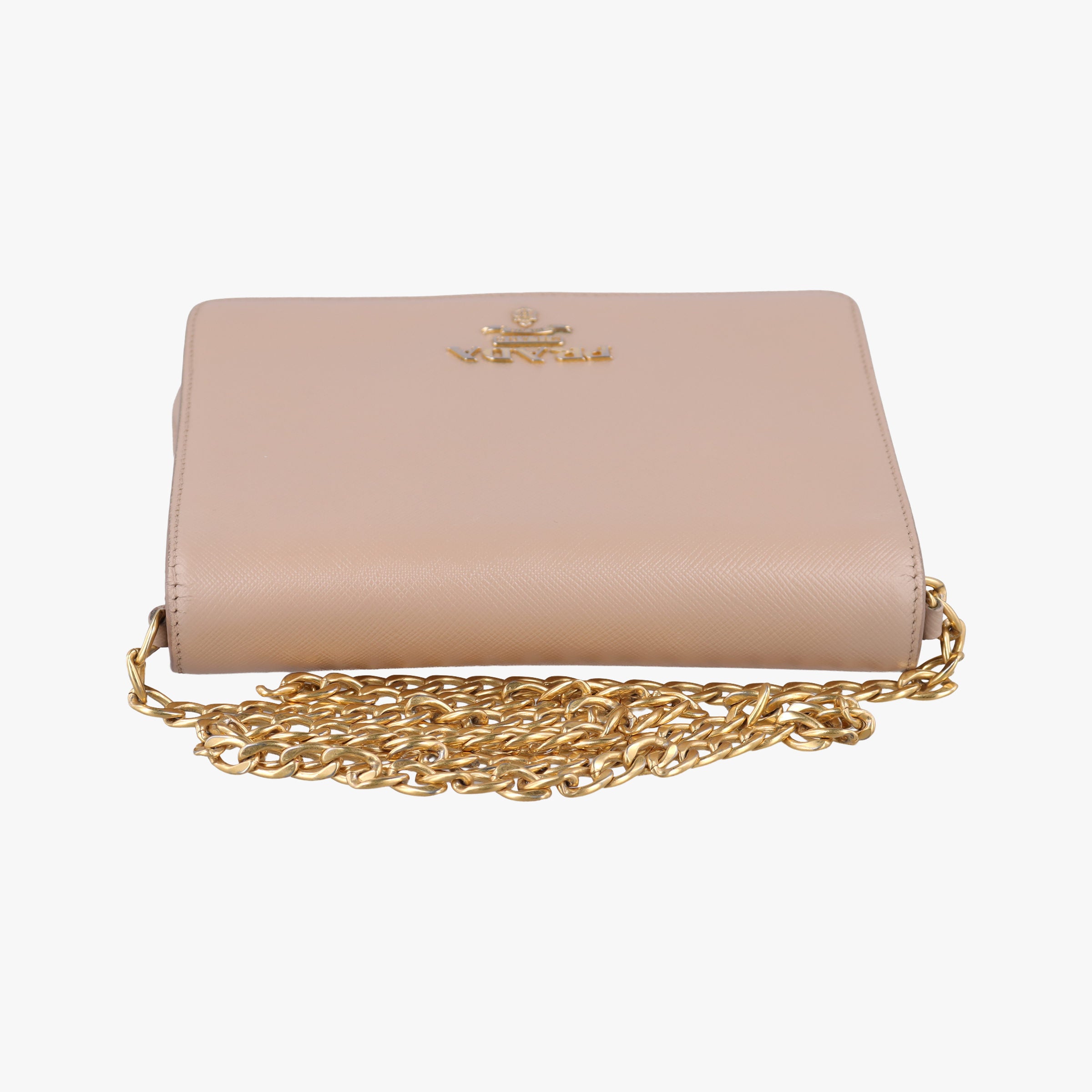 Pre-owned Prada Vitello Diano Pink Saffiano Leather 1DH044 shoulderbag | stylenewstar