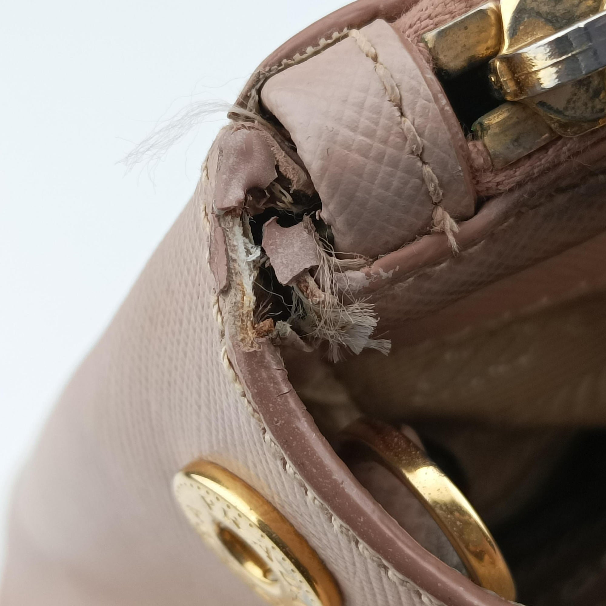 Pre-owned Prada Galleria Pink SAFFIANO Leather BN1786 shoulderbag | stylenewstar