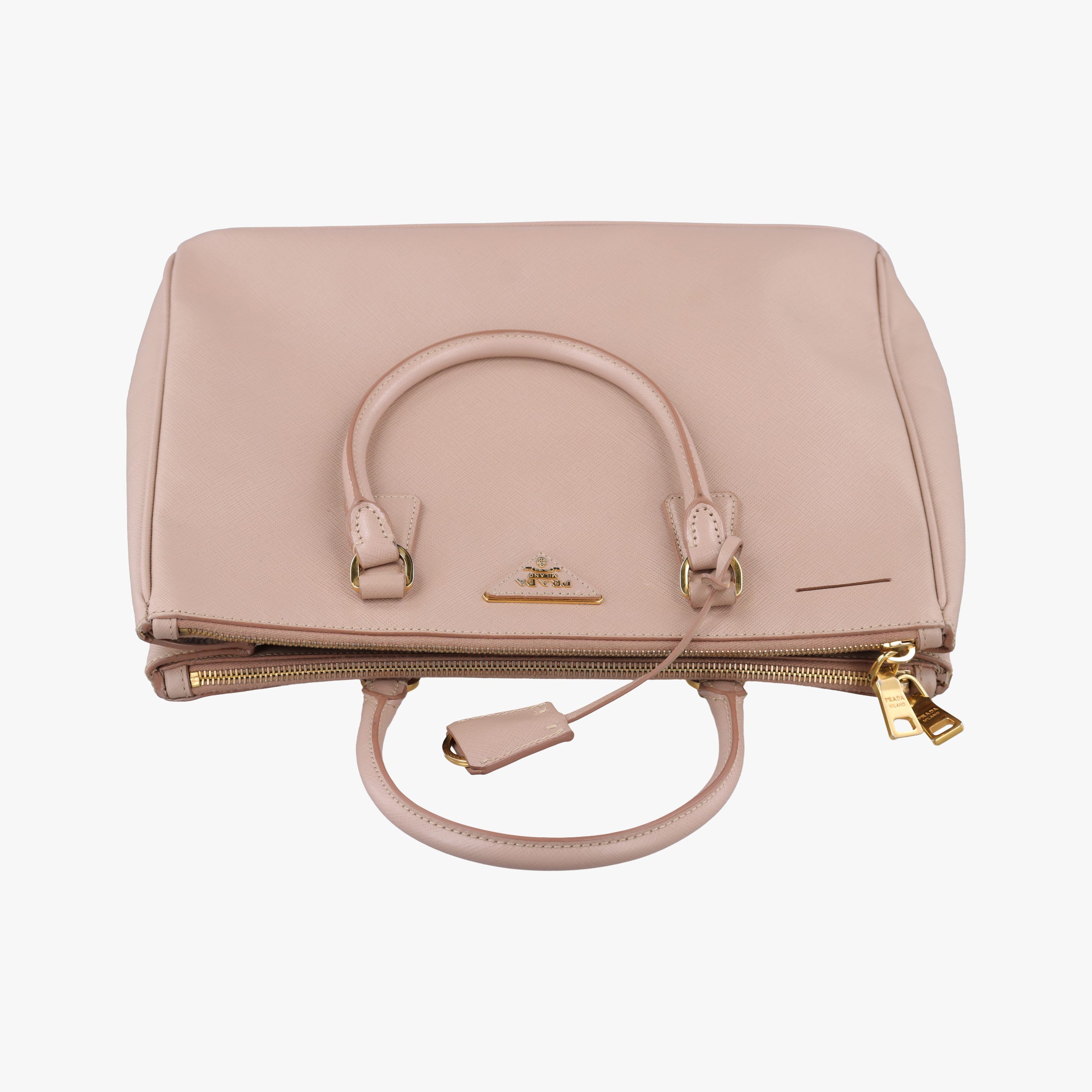 Pre-owned Prada Galleria Pink SAFFIANO Leather BN1786 shoulderbag | stylenewstar