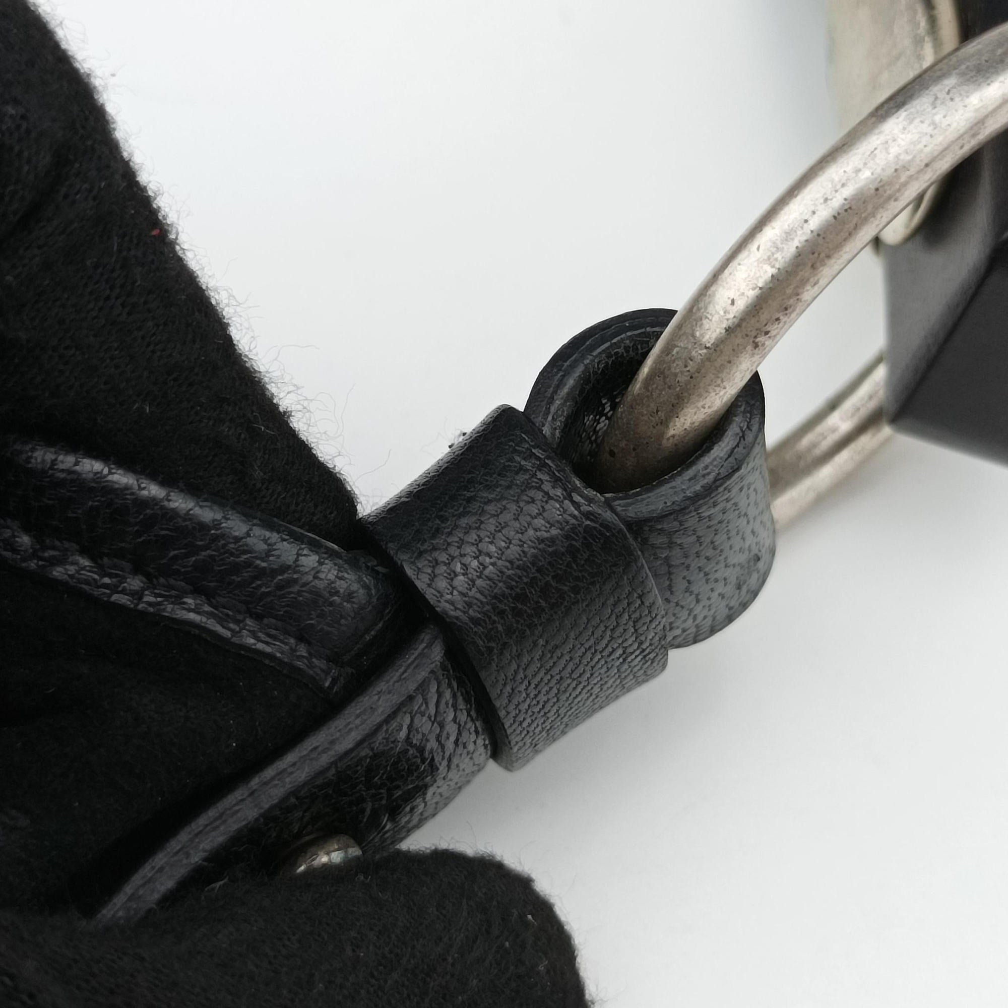 Pre-owned Yves Saint Laurent Mombasa Black Suede 104938 handbag | stylenewstar