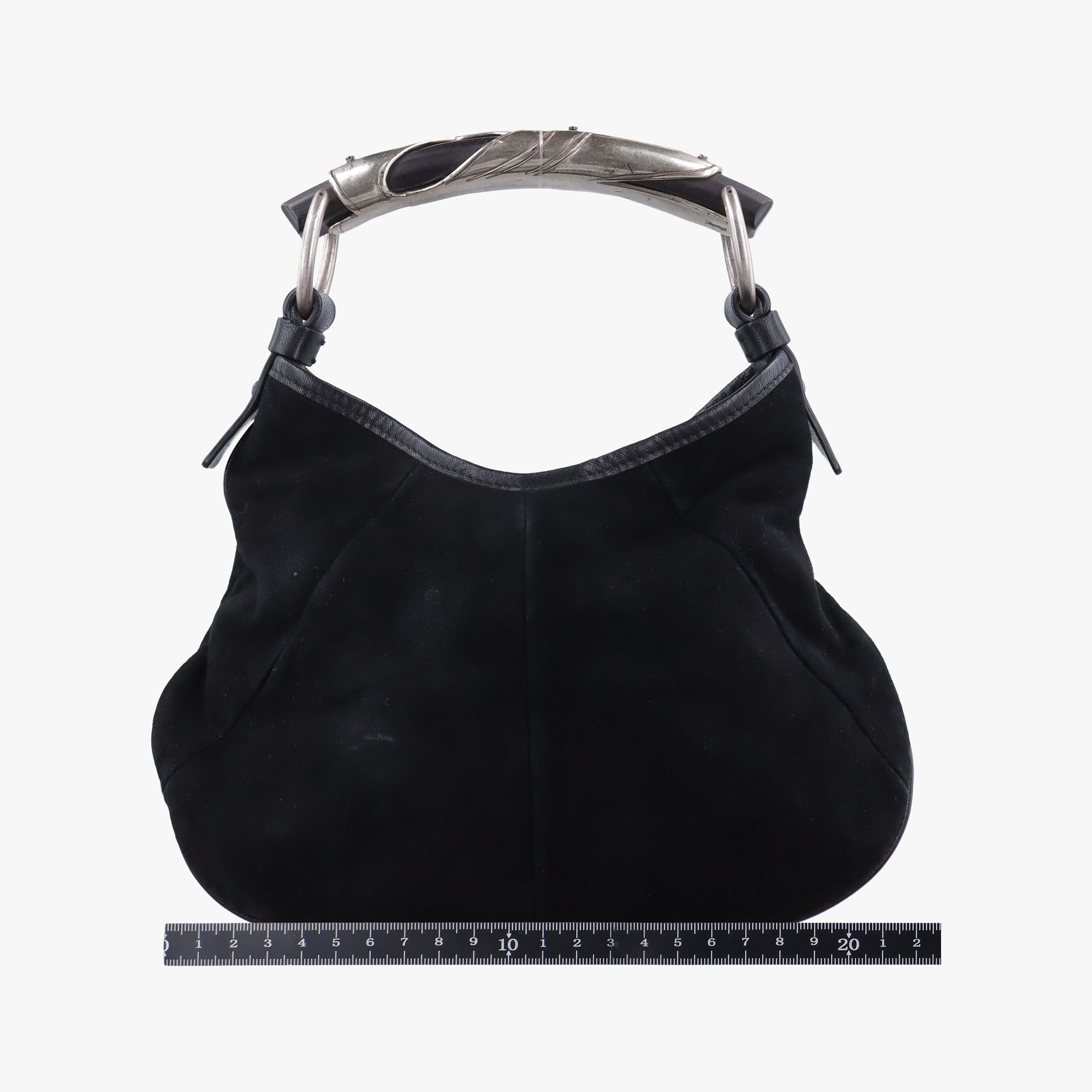 Pre-owned Yves Saint Laurent Mombasa Black Suede 104938 handbag | stylenewstar