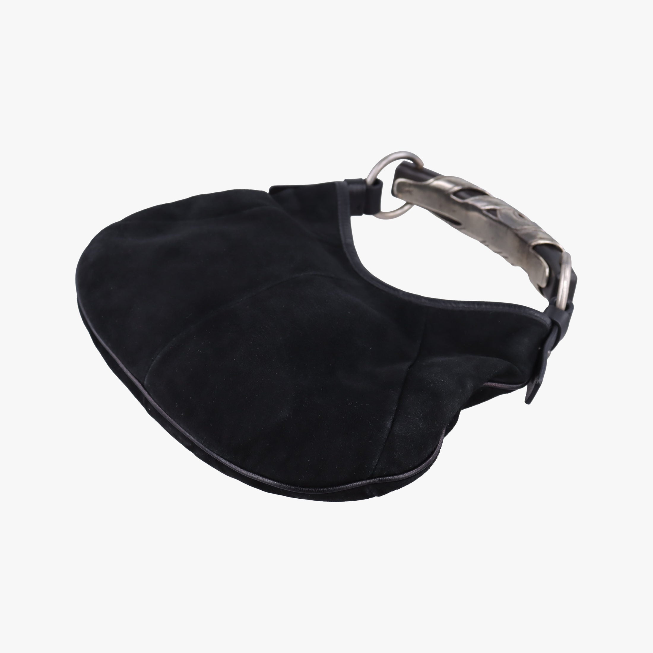 Pre-owned Yves Saint Laurent Mombasa Black Suede 104938 handbag | stylenewstar