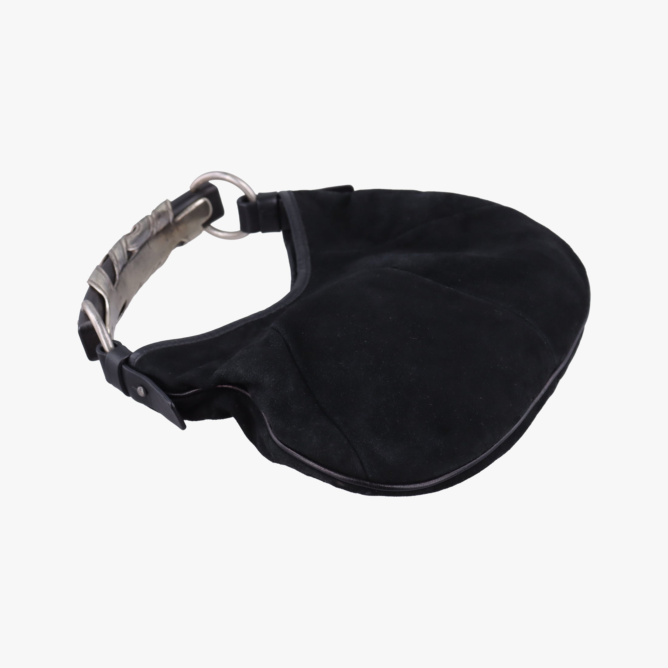 Pre-owned Yves Saint Laurent Mombasa Black Suede 104938 handbag | stylenewstar