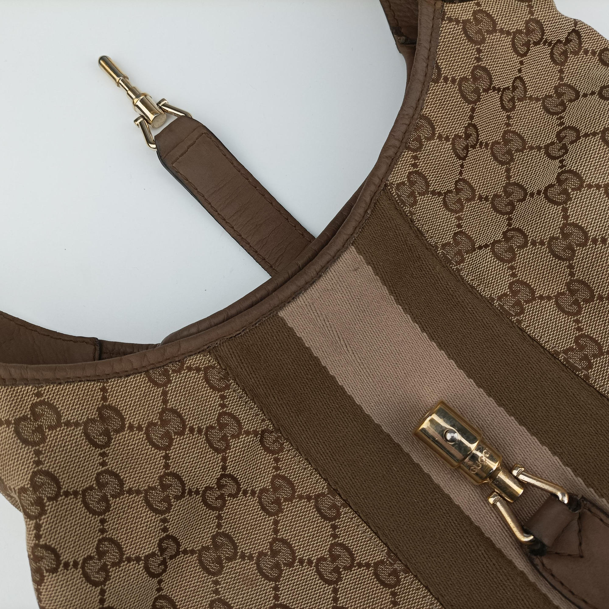 Pre-owned Gucci New Jackie Brown fabric 277520 shoulderbag | stylenewstar