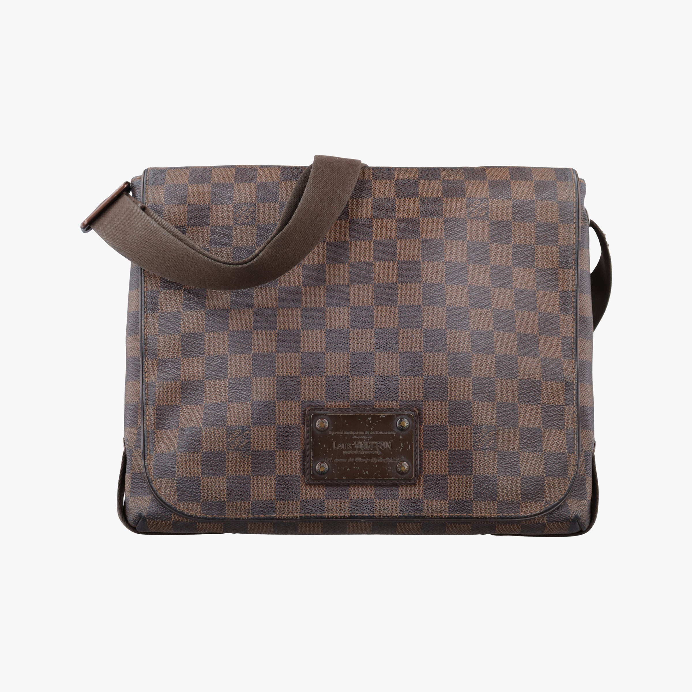 Pre-owned Louis Vuitton BROOKLYN GM EBENE Damier Canvas N51211 shoulderbag | stylenewstar