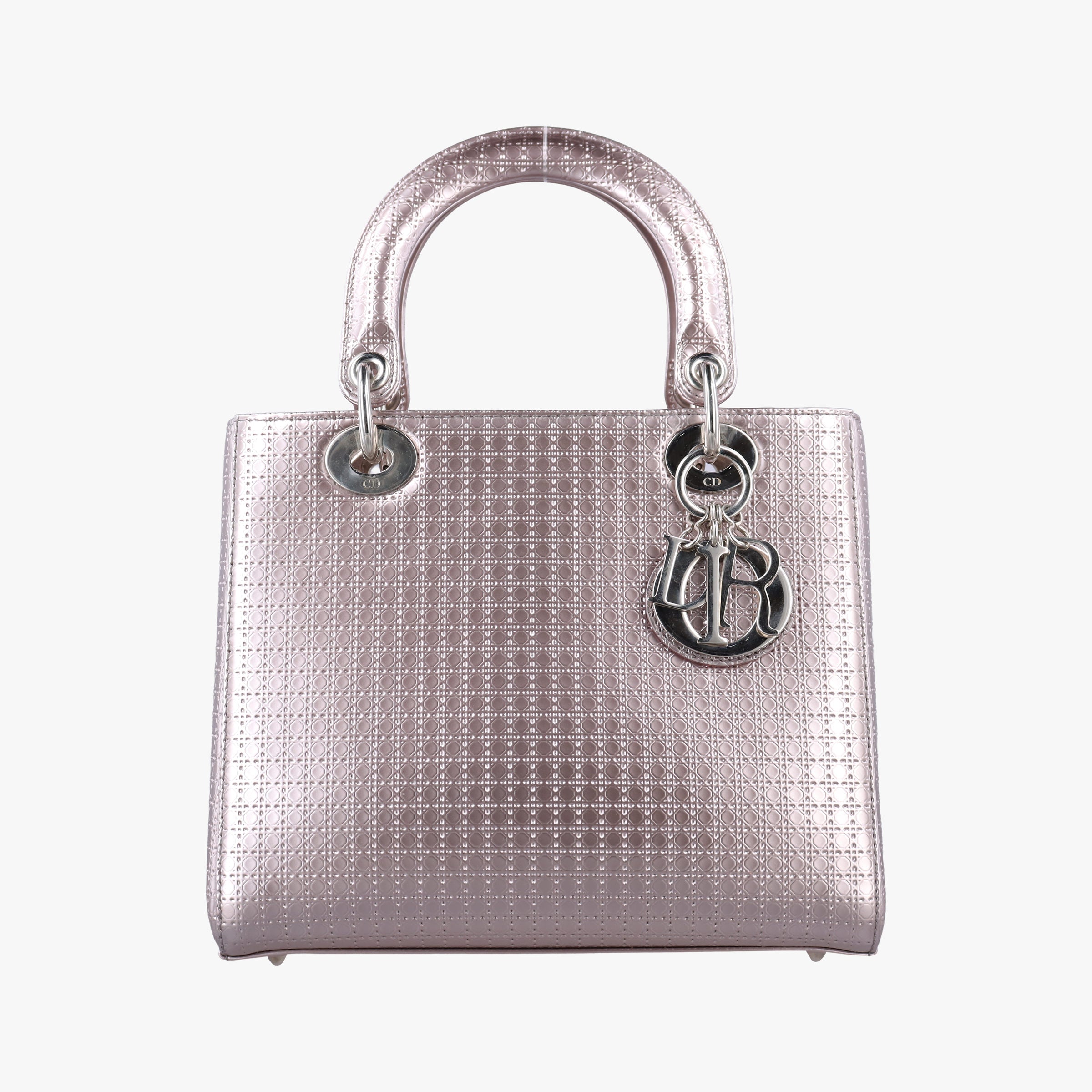 Secondhand Christian Dior Lady Dior Pink Patent  handbag | stylenewstar