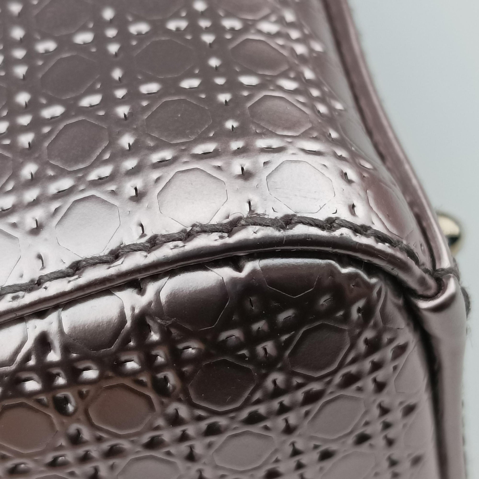 Secondhand Christian Dior Lady Dior Pink Patent  handbag | stylenewstar