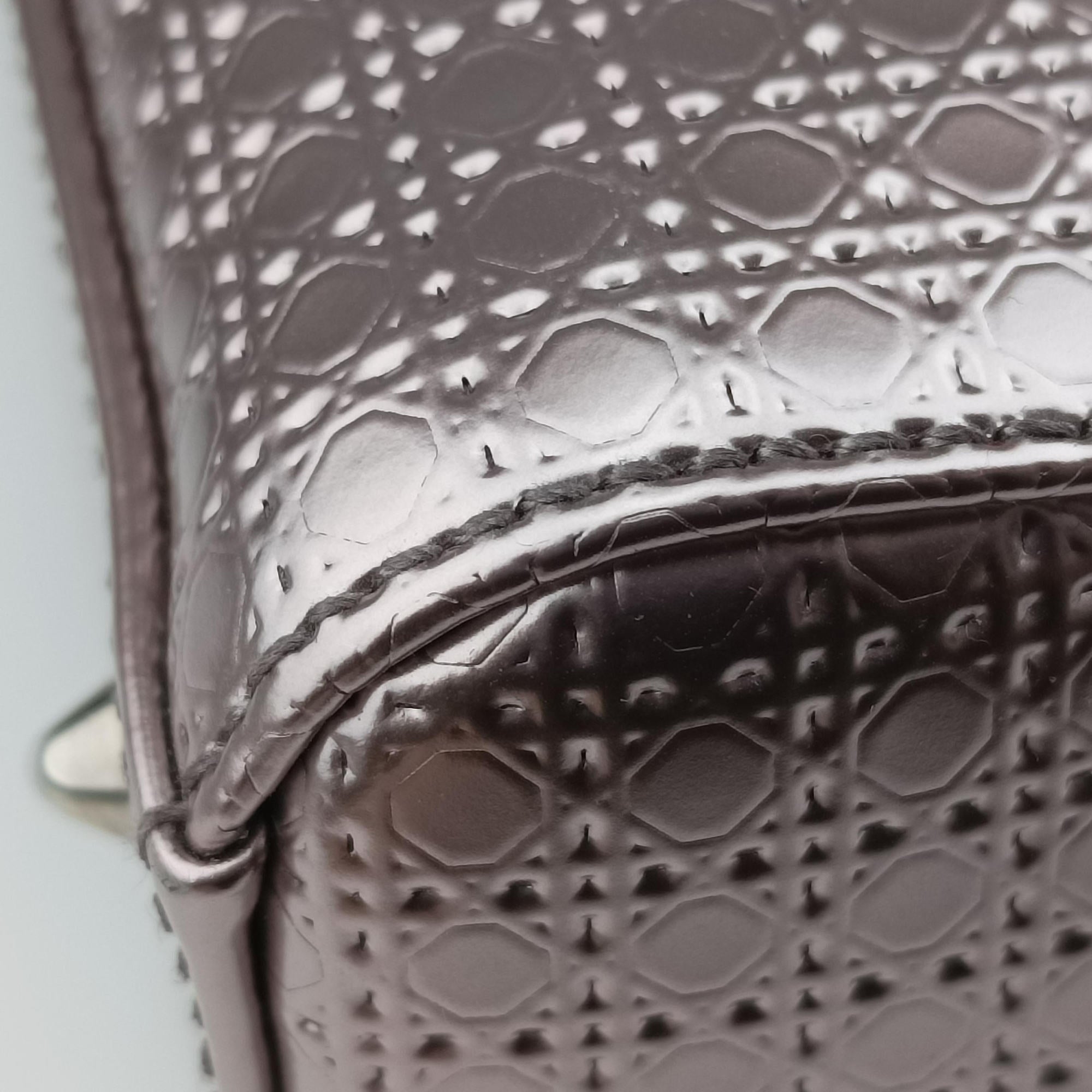 Secondhand Christian Dior Lady Dior Pink Patent  handbag | stylenewstar