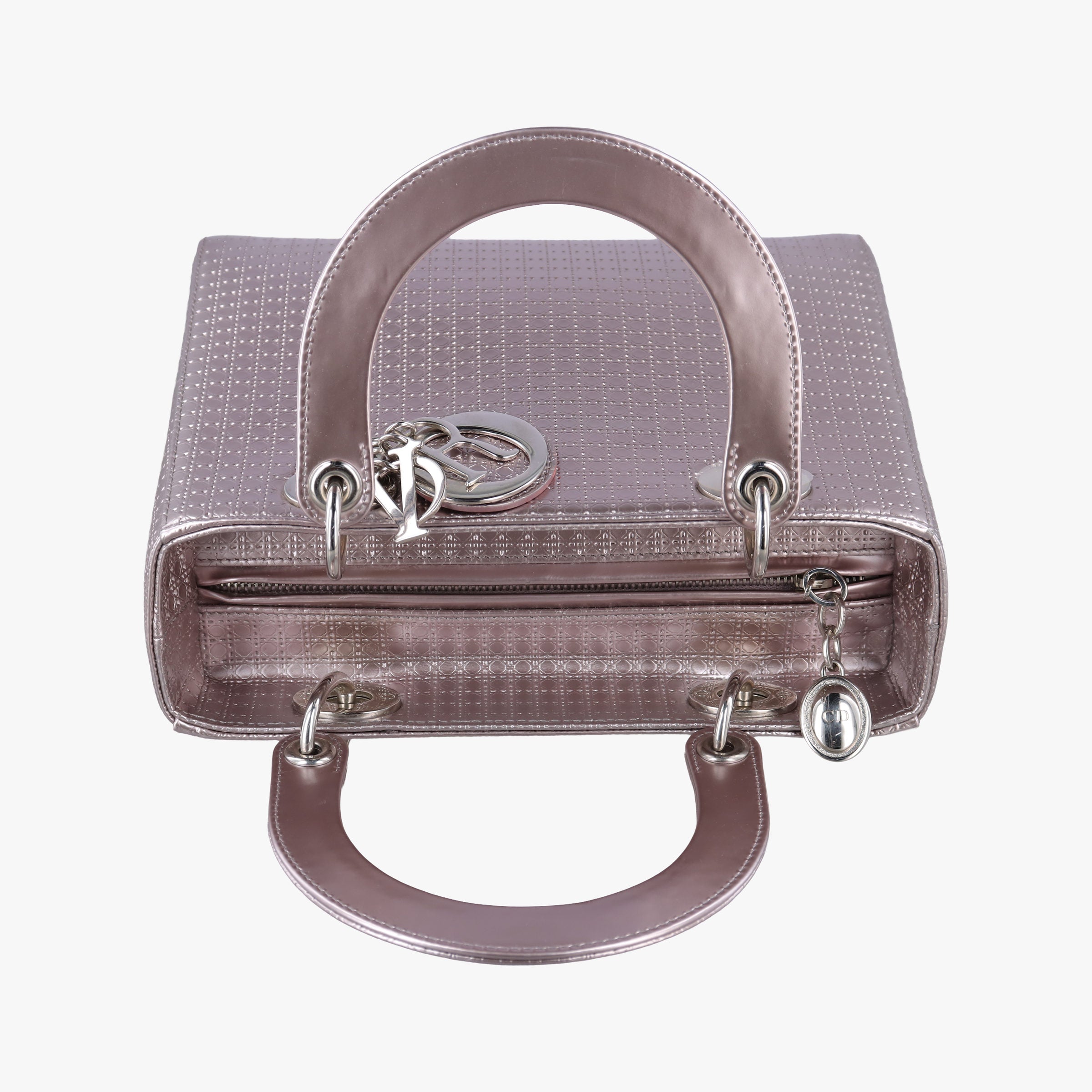 Secondhand Christian Dior Lady Dior Pink Patent  handbag | stylenewstar