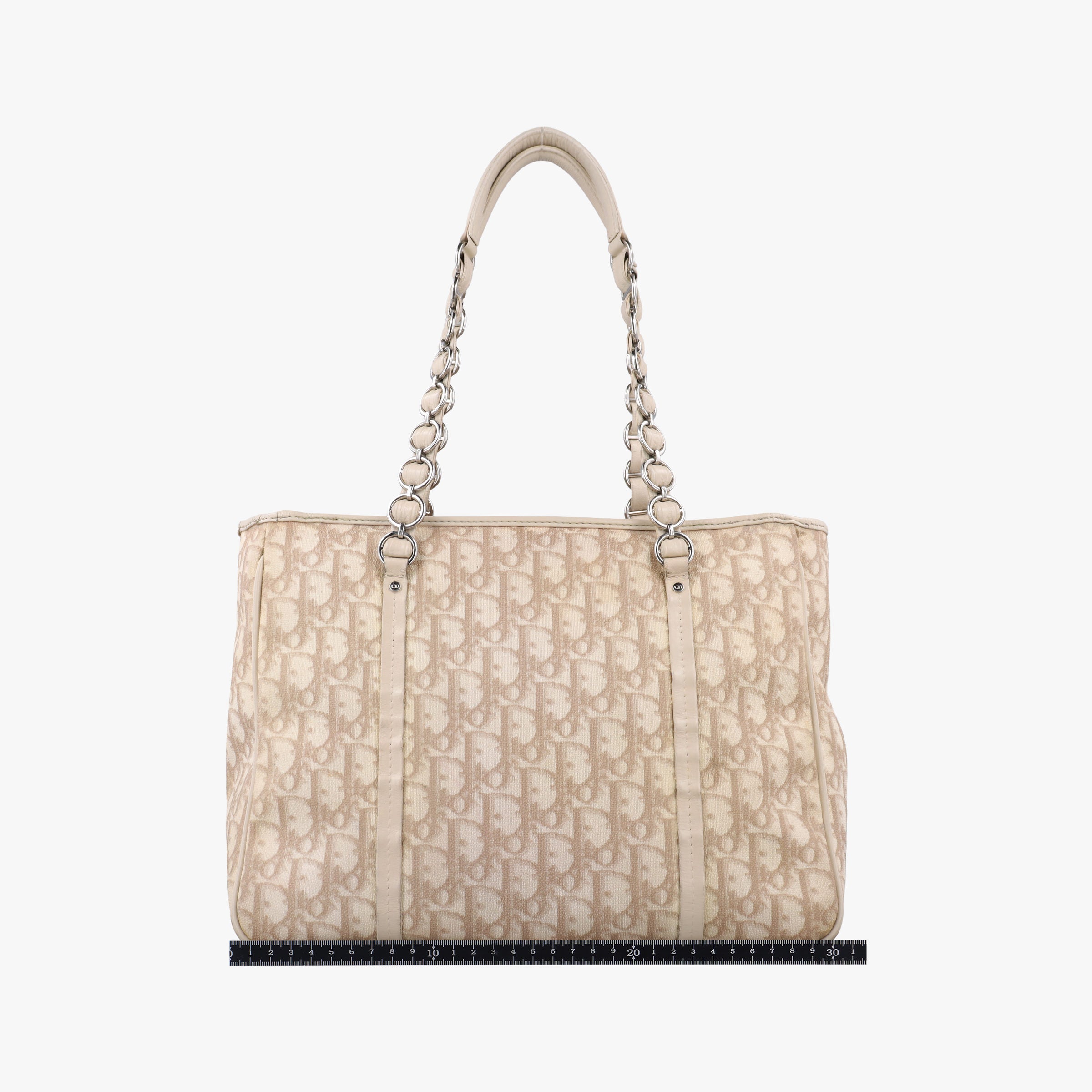 Vintage Christian Dior Diorissimo Romantique Beige PVC coated canvas ×Leather  handbag | stylenewstar