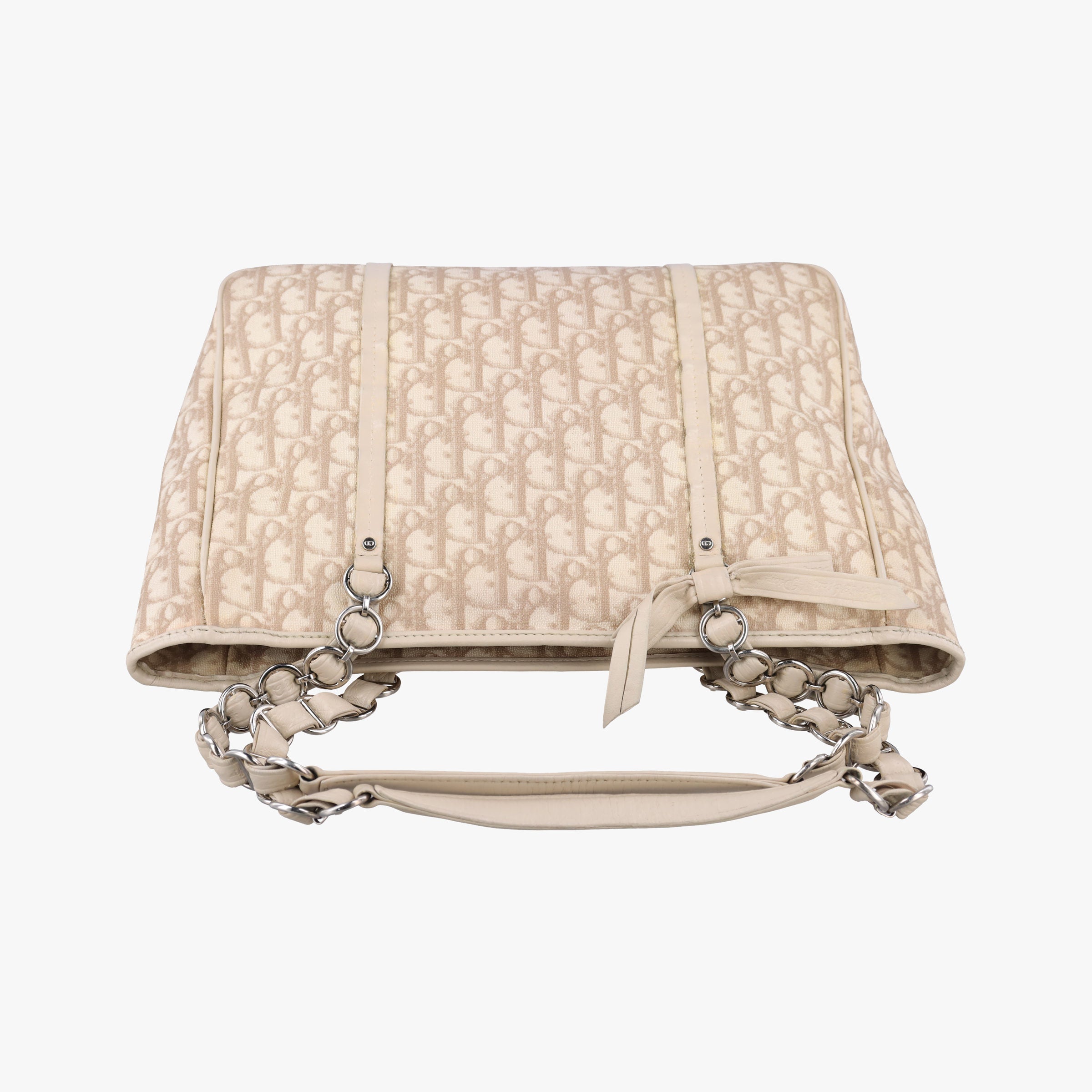 Vintage Christian Dior Diorissimo Romantique Beige PVC coated canvas ×Leather  handbag | stylenewstar