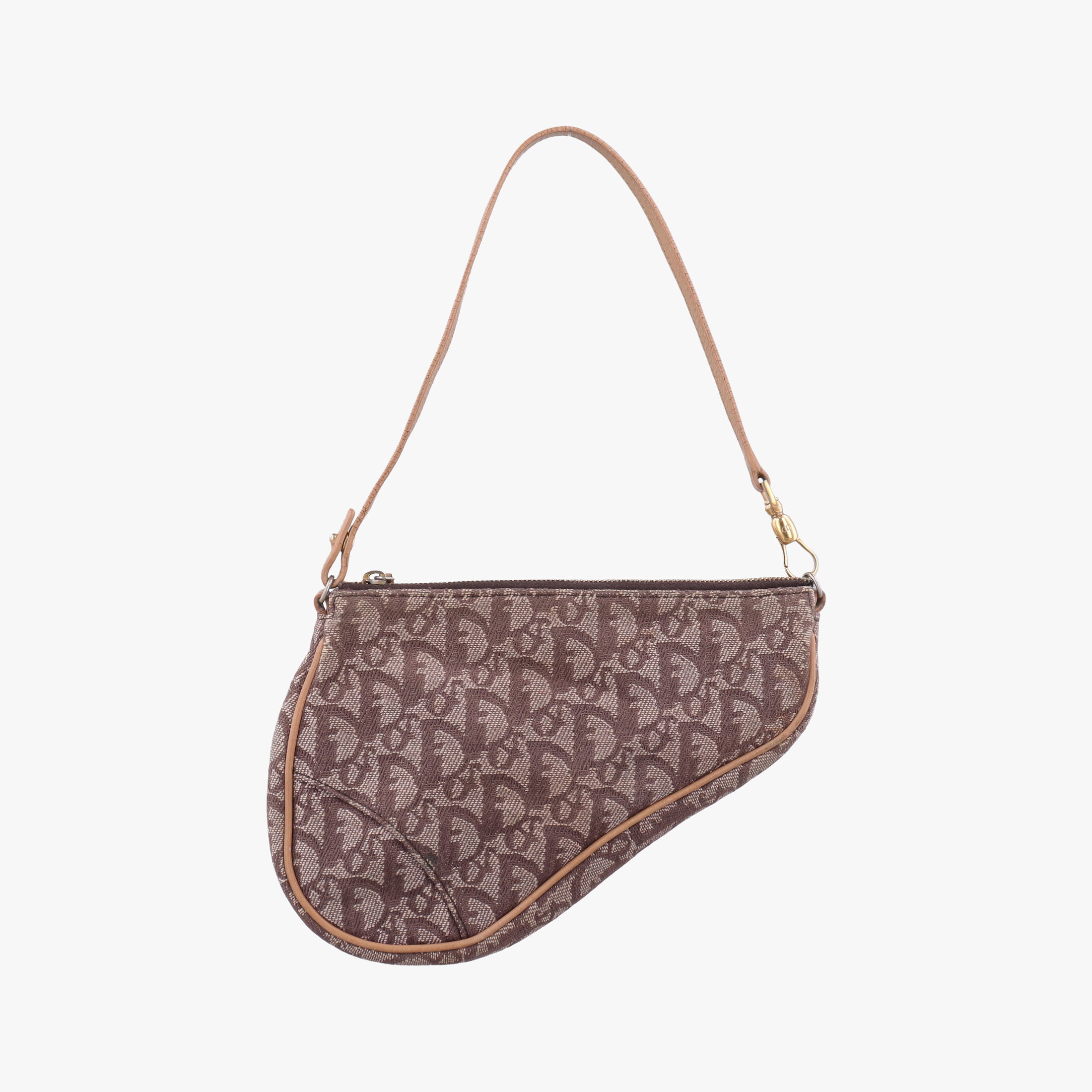 Vintage Christian Dior Saddle Brown x beige Jacquard  handbag | stylenewstar