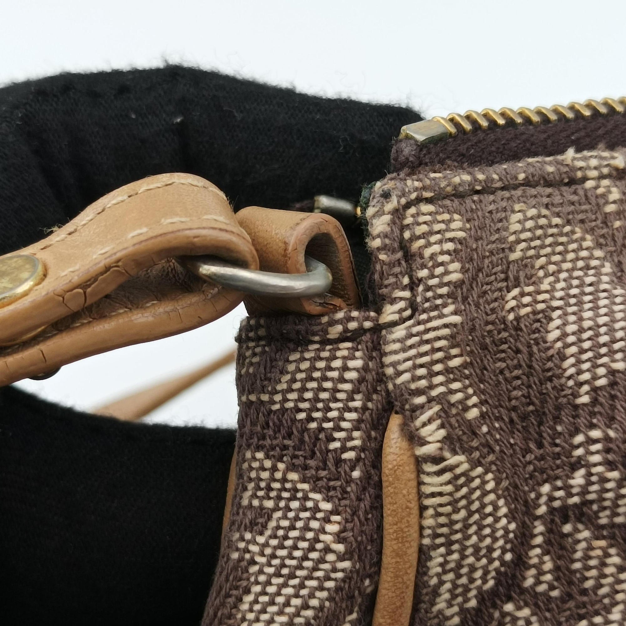 Vintage Christian Dior Saddle Brown x beige Jacquard  handbag | stylenewstar