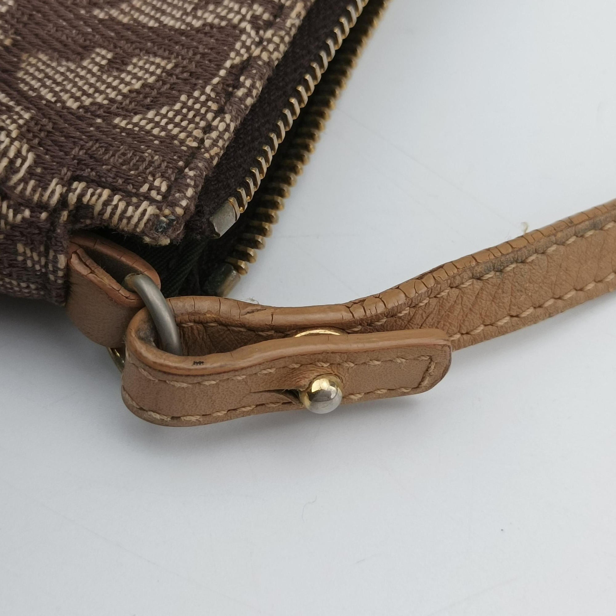 Vintage Christian Dior Saddle Brown x beige Jacquard  handbag | stylenewstar