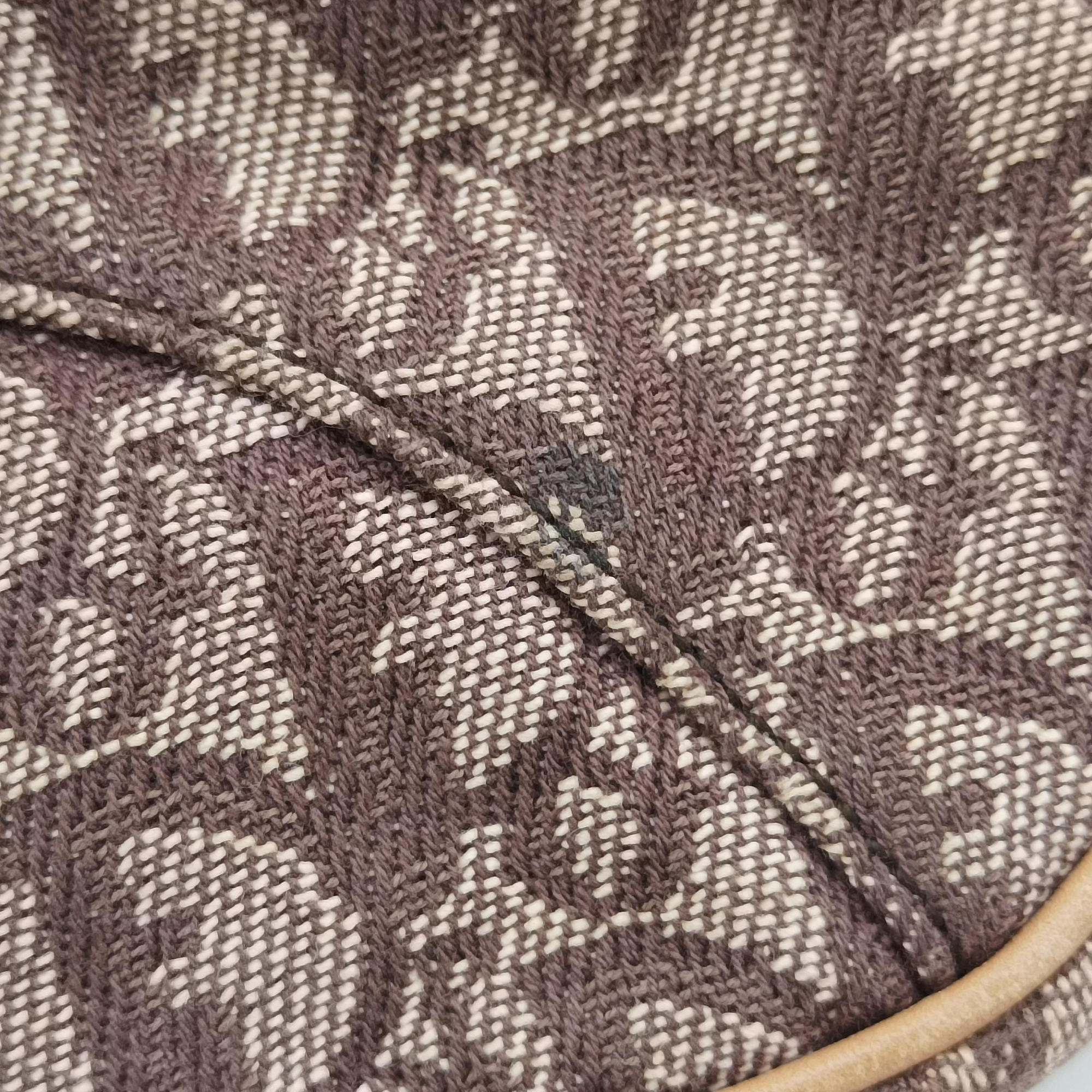 Vintage Christian Dior Saddle Brown x beige Jacquard  handbag | stylenewstar