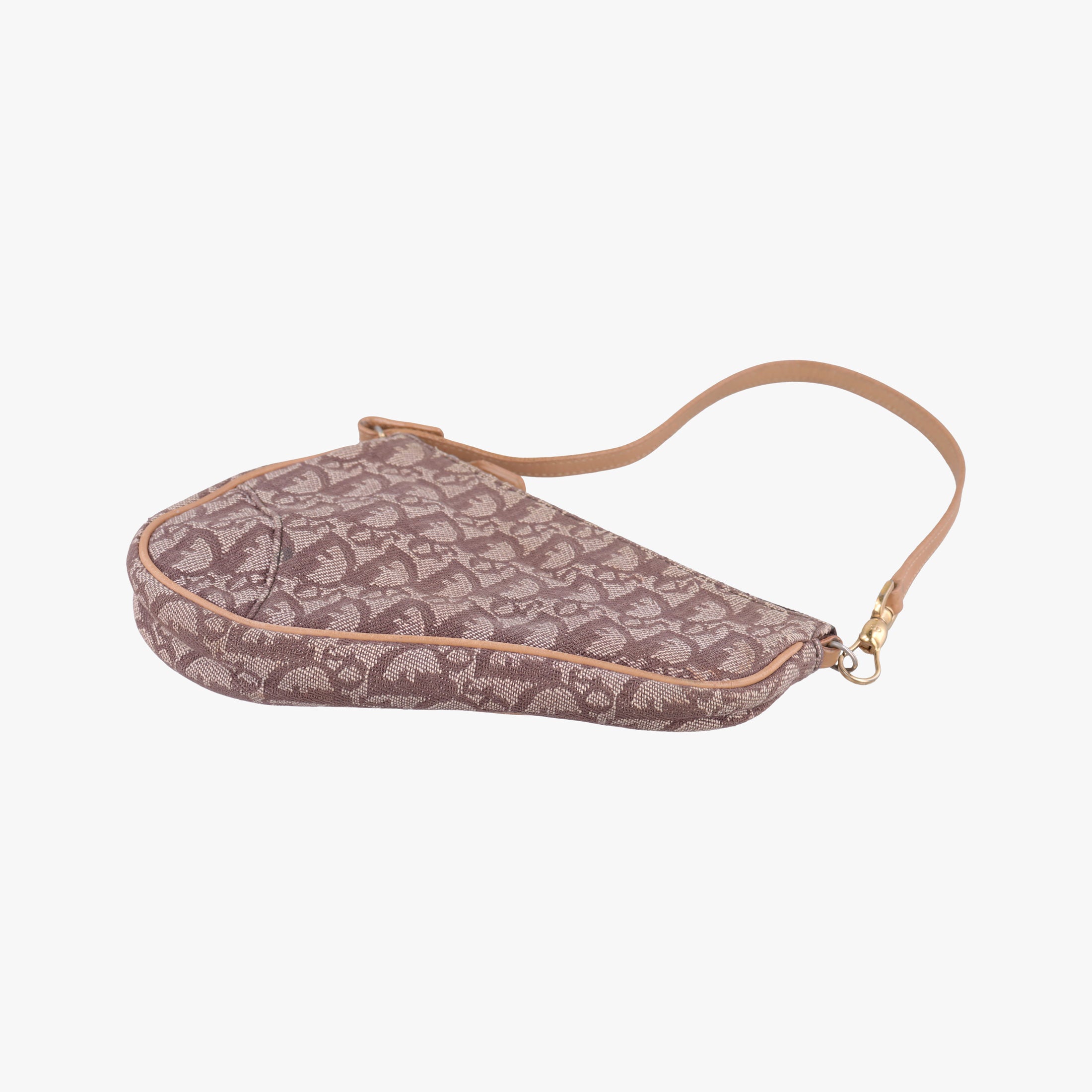 Vintage Christian Dior Saddle Brown x beige Jacquard  handbag | stylenewstar