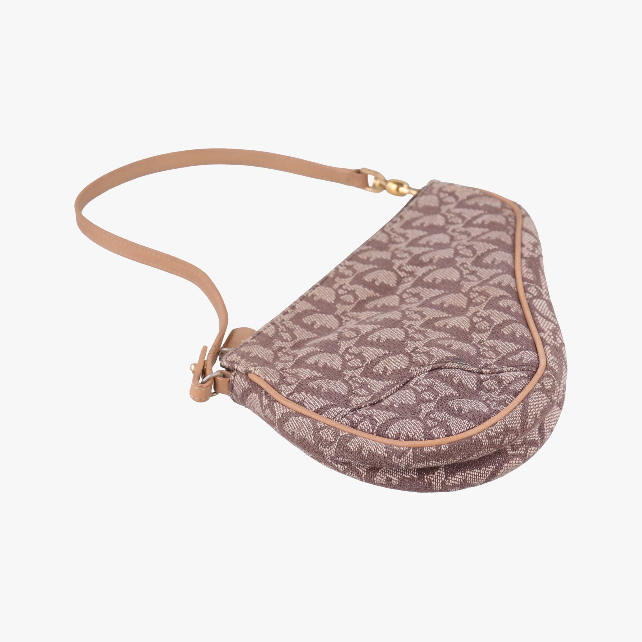 Vintage Christian Dior Saddle Brown x beige Jacquard  handbag | stylenewstar