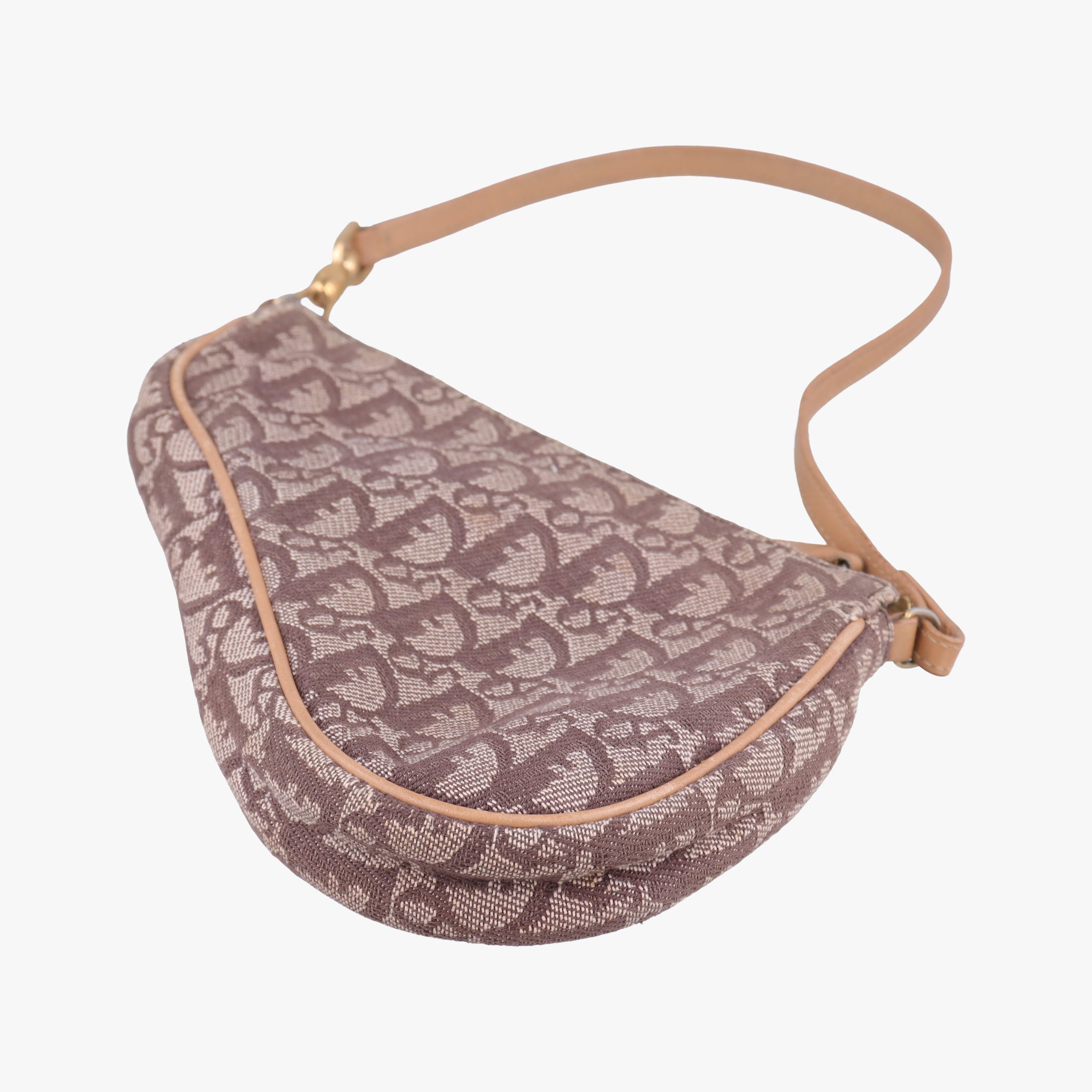 Vintage Christian Dior Saddle Brown x beige Jacquard  handbag | stylenewstar