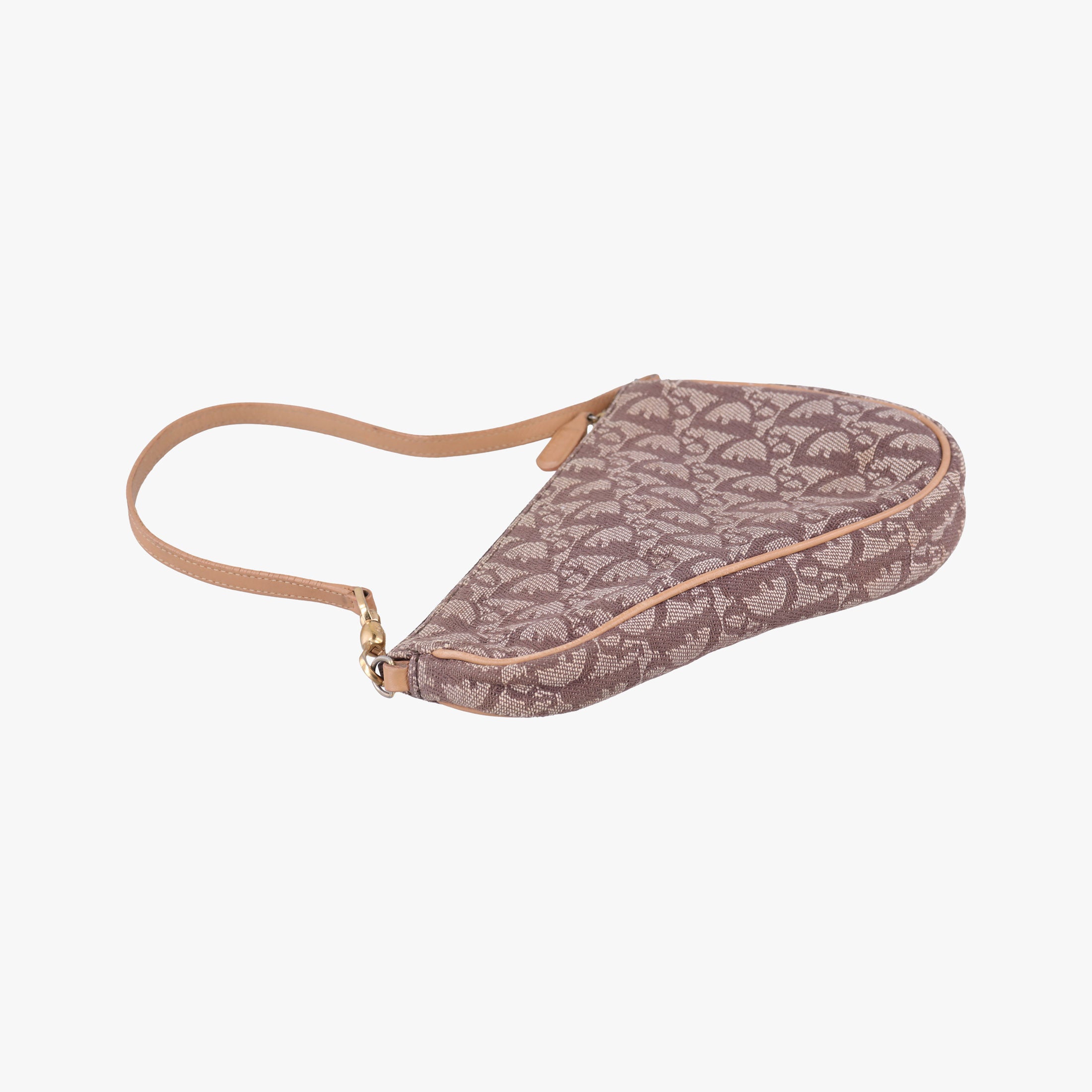 Vintage Christian Dior Saddle Brown x beige Jacquard  handbag | stylenewstar
