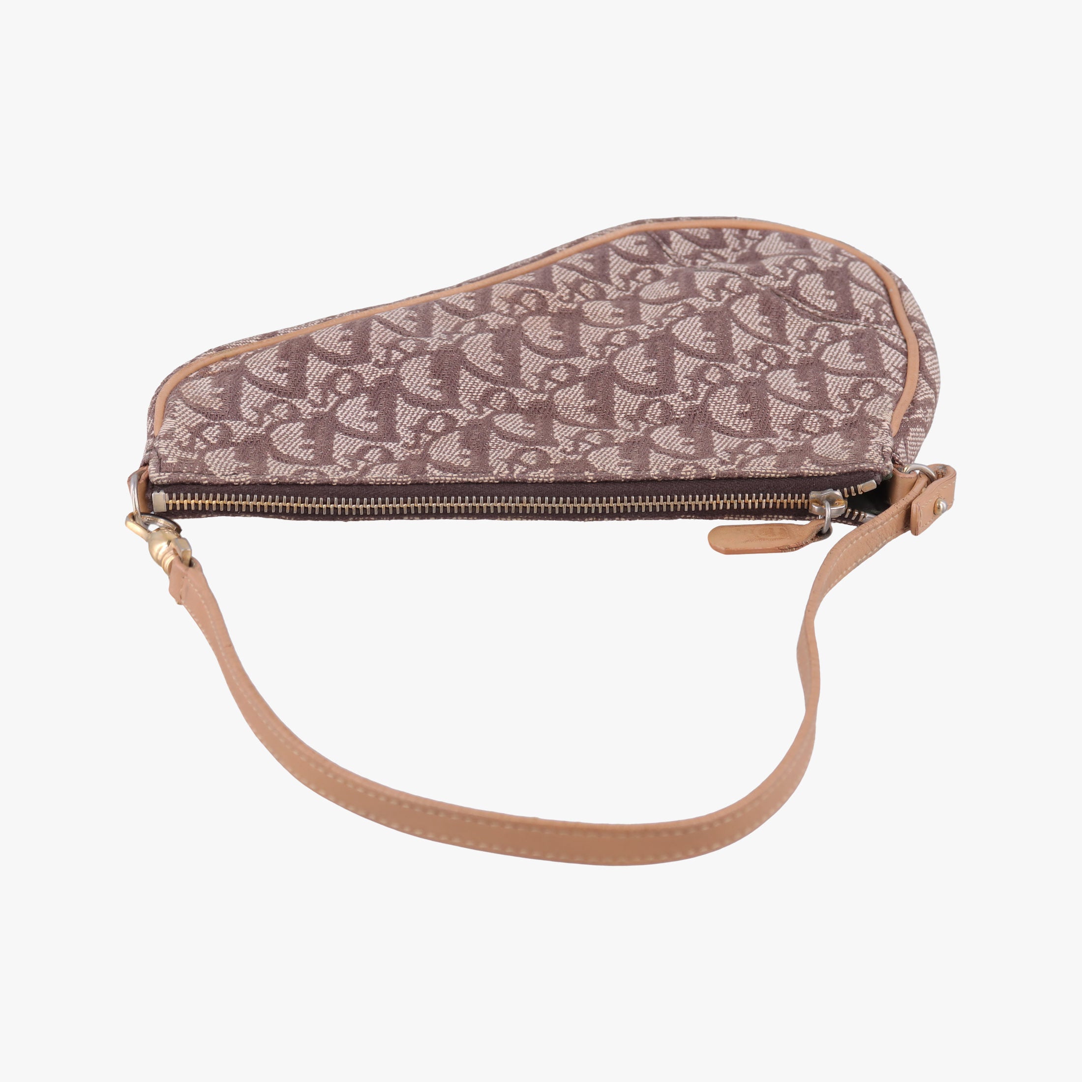 Vintage Christian Dior Saddle Brown x beige Jacquard  handbag | stylenewstar
