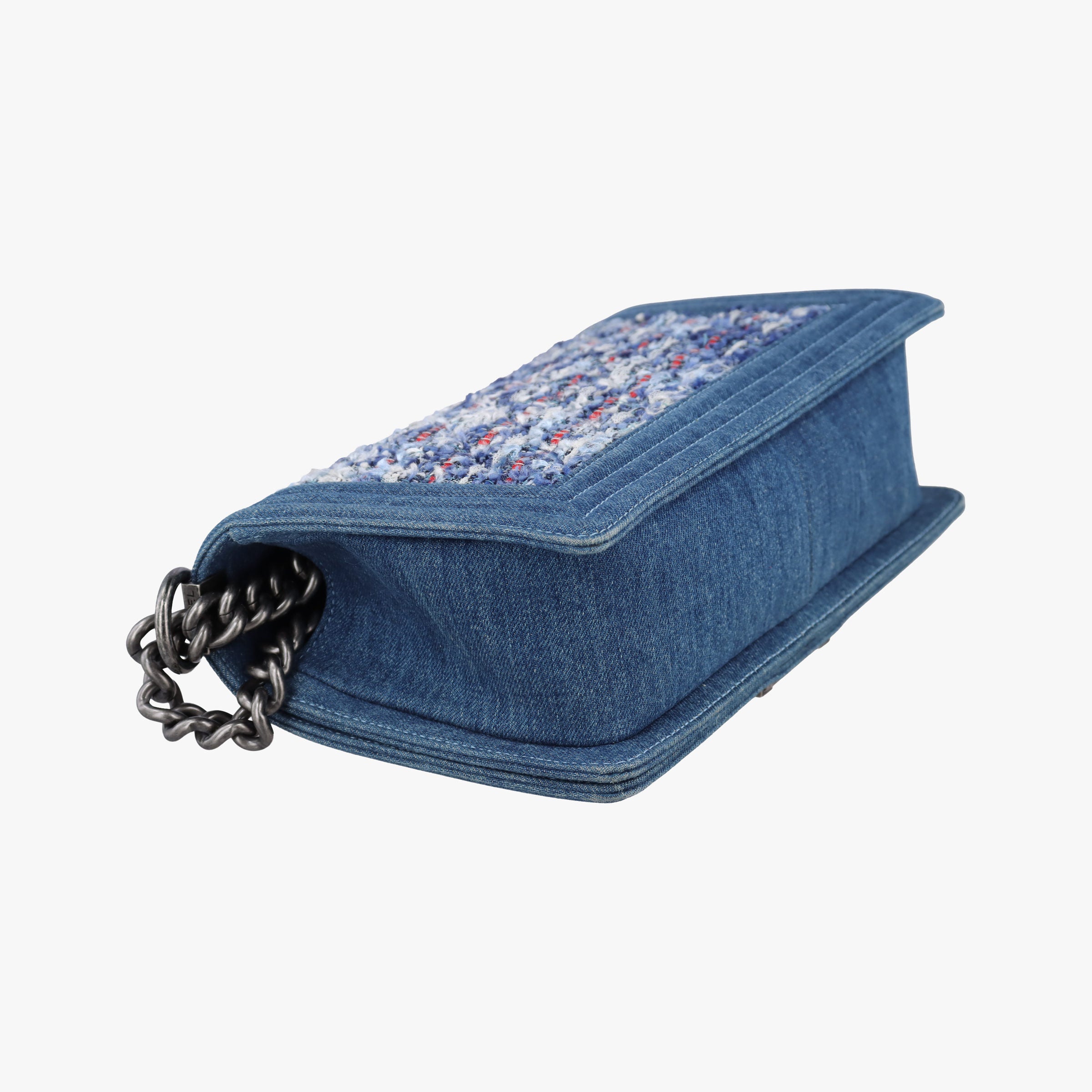Pre-owned Chanel BOY CHANEL blue×Multicolour denim A67086 shoulderbag | stylenewstar