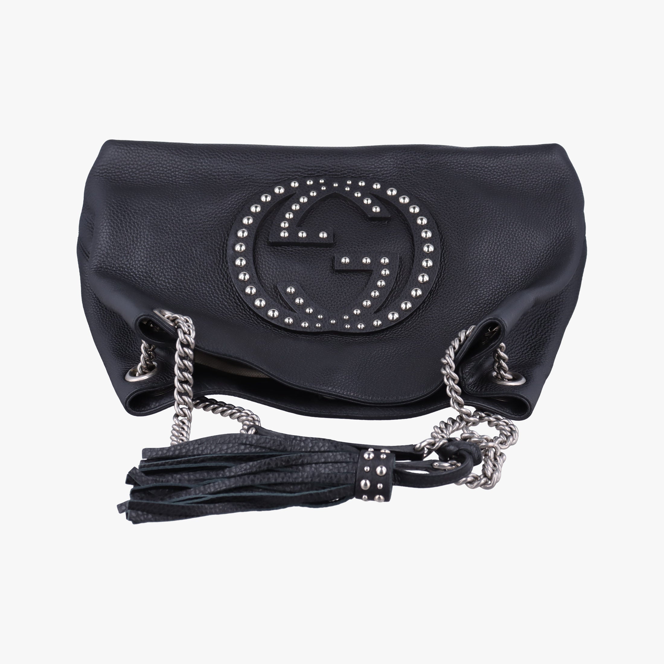 Pre-owned Gucci Soho Black Leather 308982 shoulderbag | stylenewstar