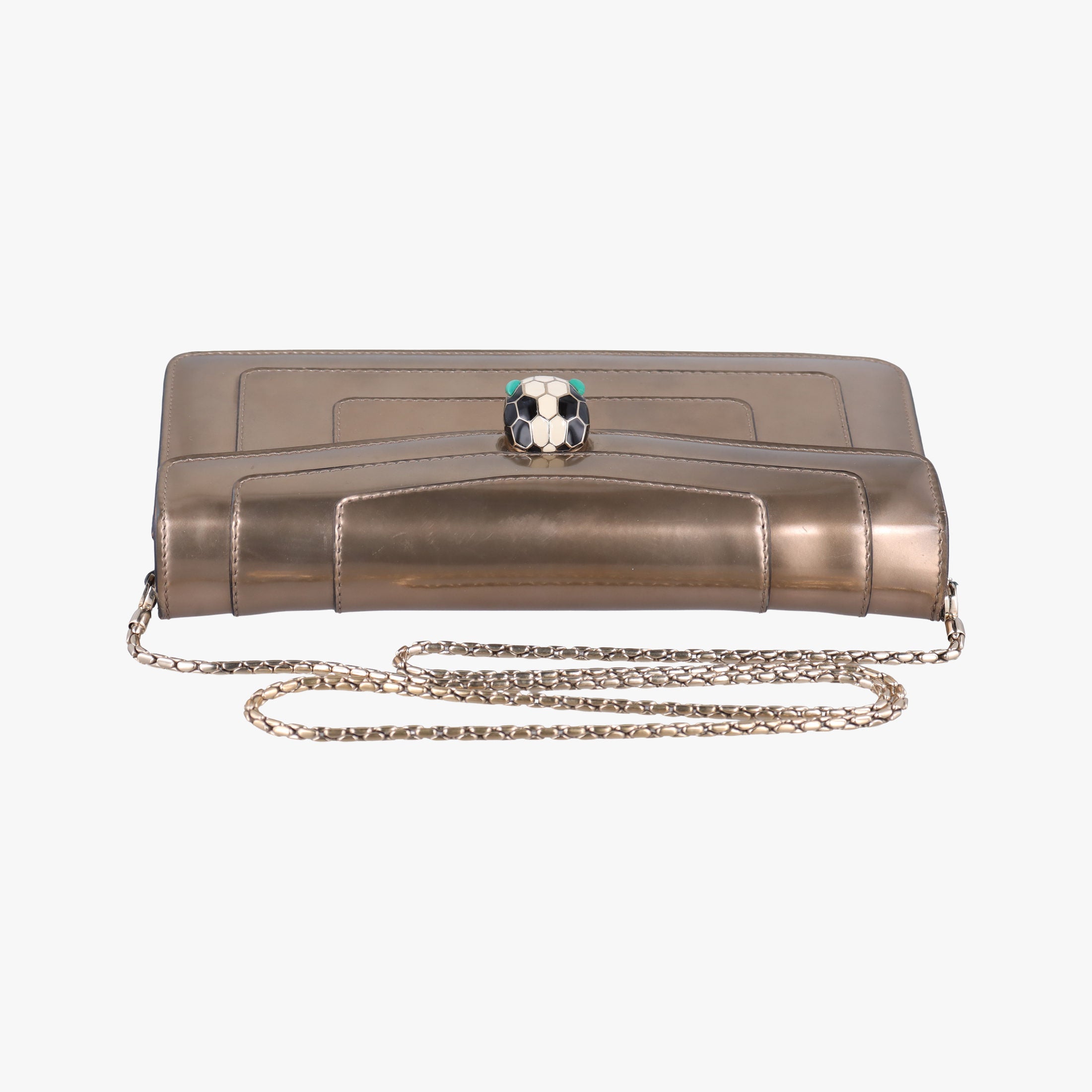 Pre-owned Bvlgari SERPENTI FOREVER Golden Leather  shoulderbag | stylenewstar