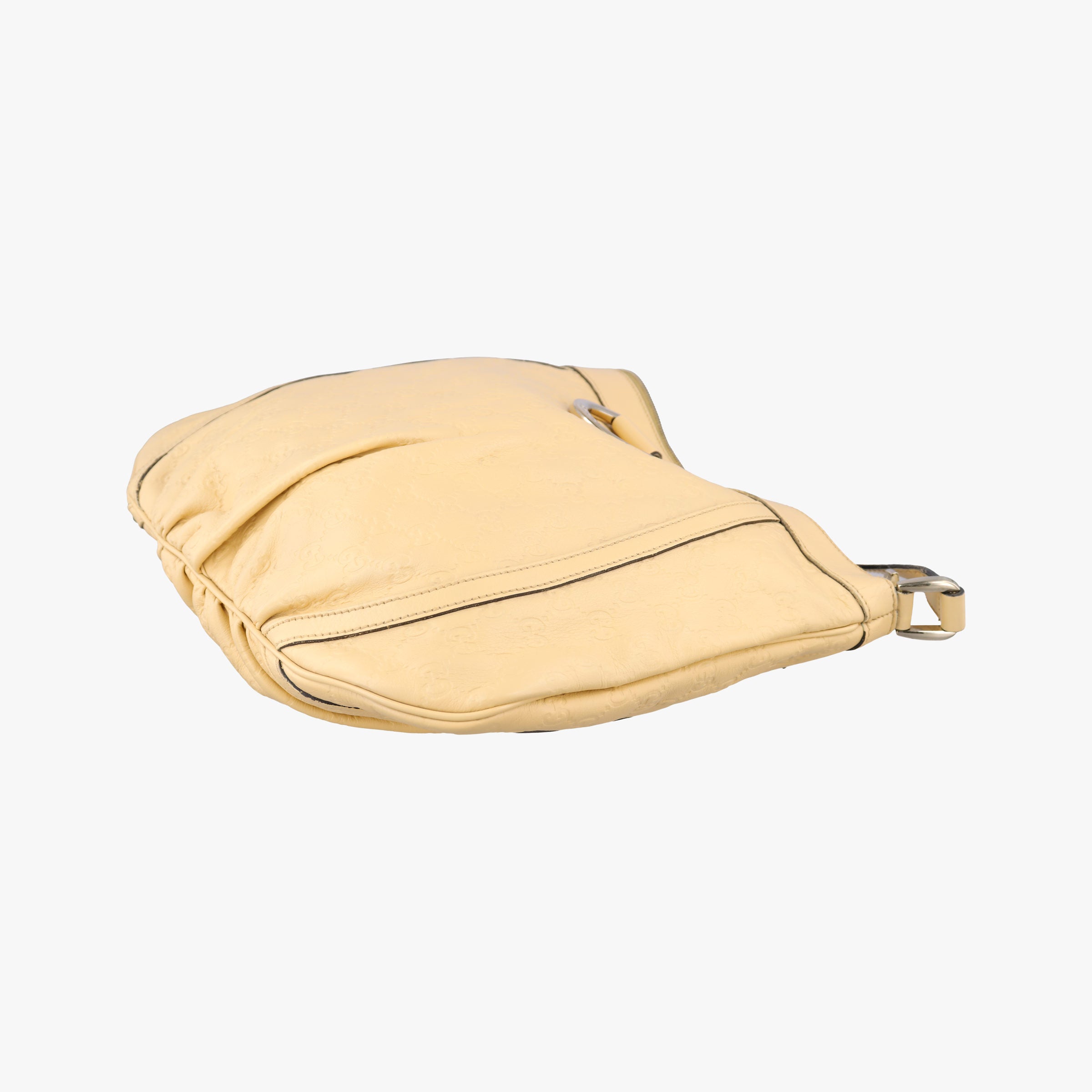 Pre-owned Gucci Abbey D-ring Hobo Beige Leather 204940 shoulderbag | stylenewstar