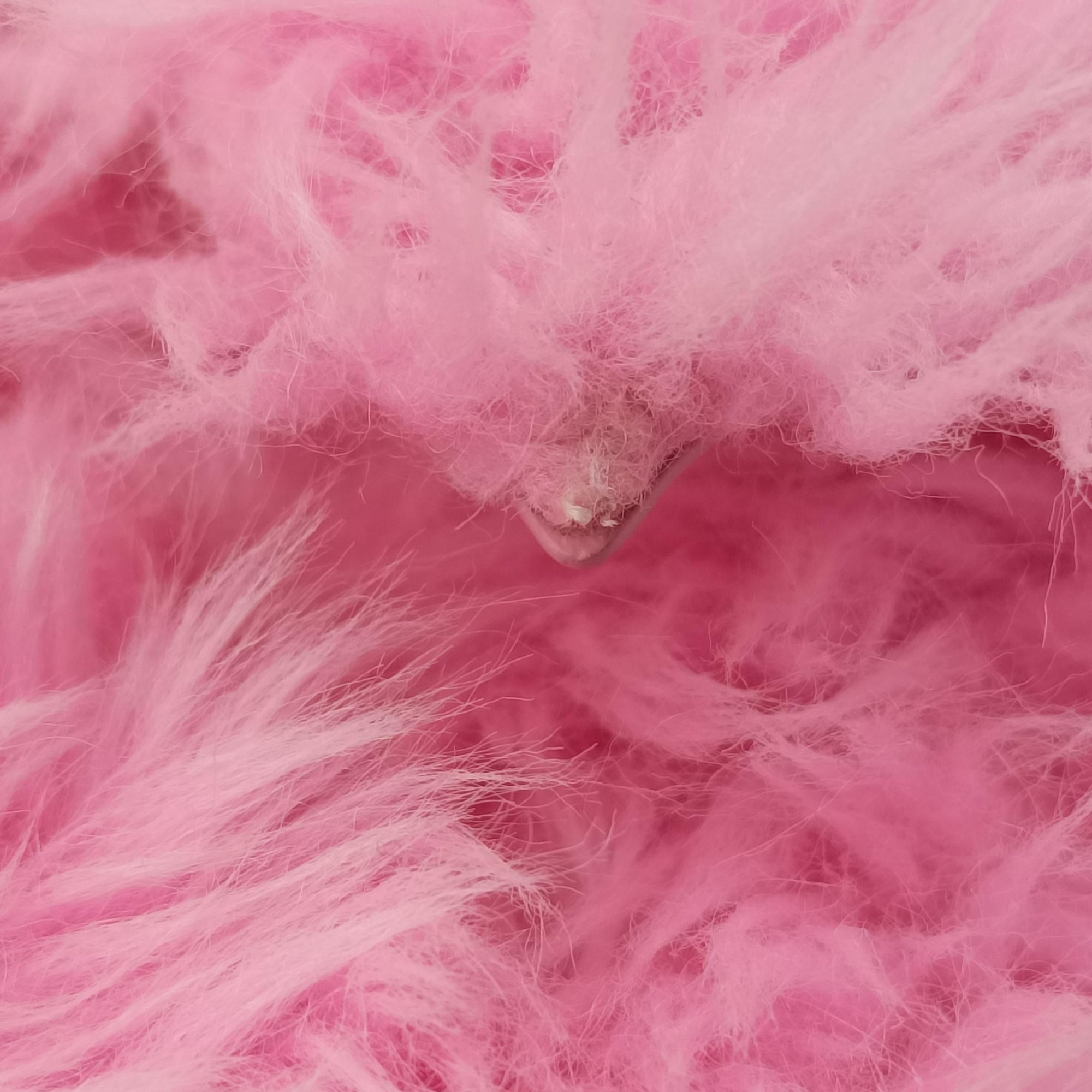 Pre-owned Balenciaga Hourglass Pink Faux fur  shoulderbag | stylenewstar