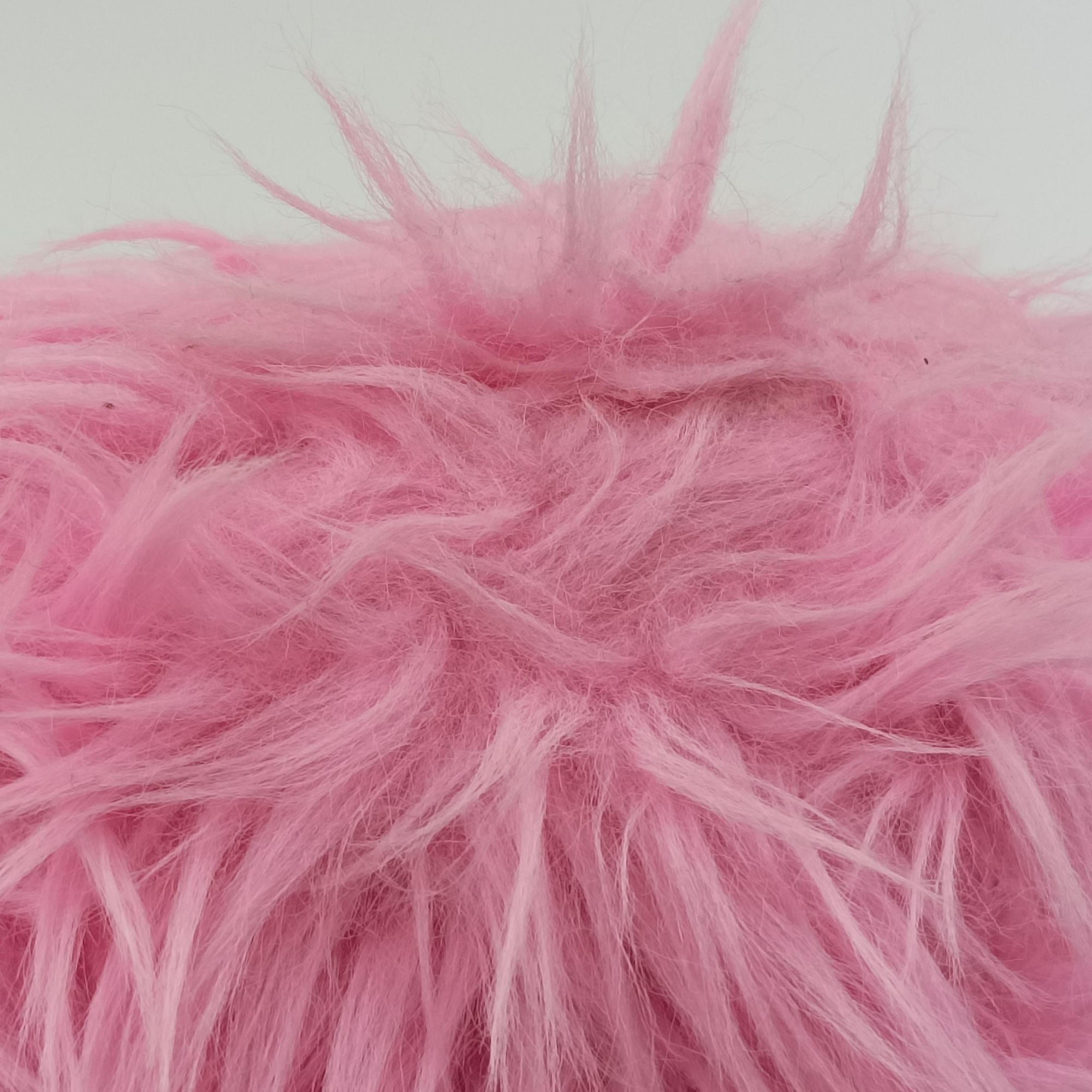 Pre-owned Balenciaga Hourglass Pink Faux fur  shoulderbag | stylenewstar
