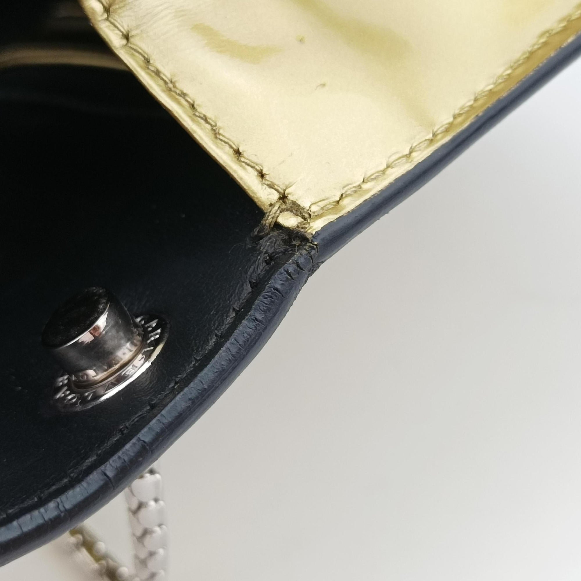 Pre-owned Bvlgari SERPENTI FOREVER Golden Leather  shoulderbag | stylenewstar