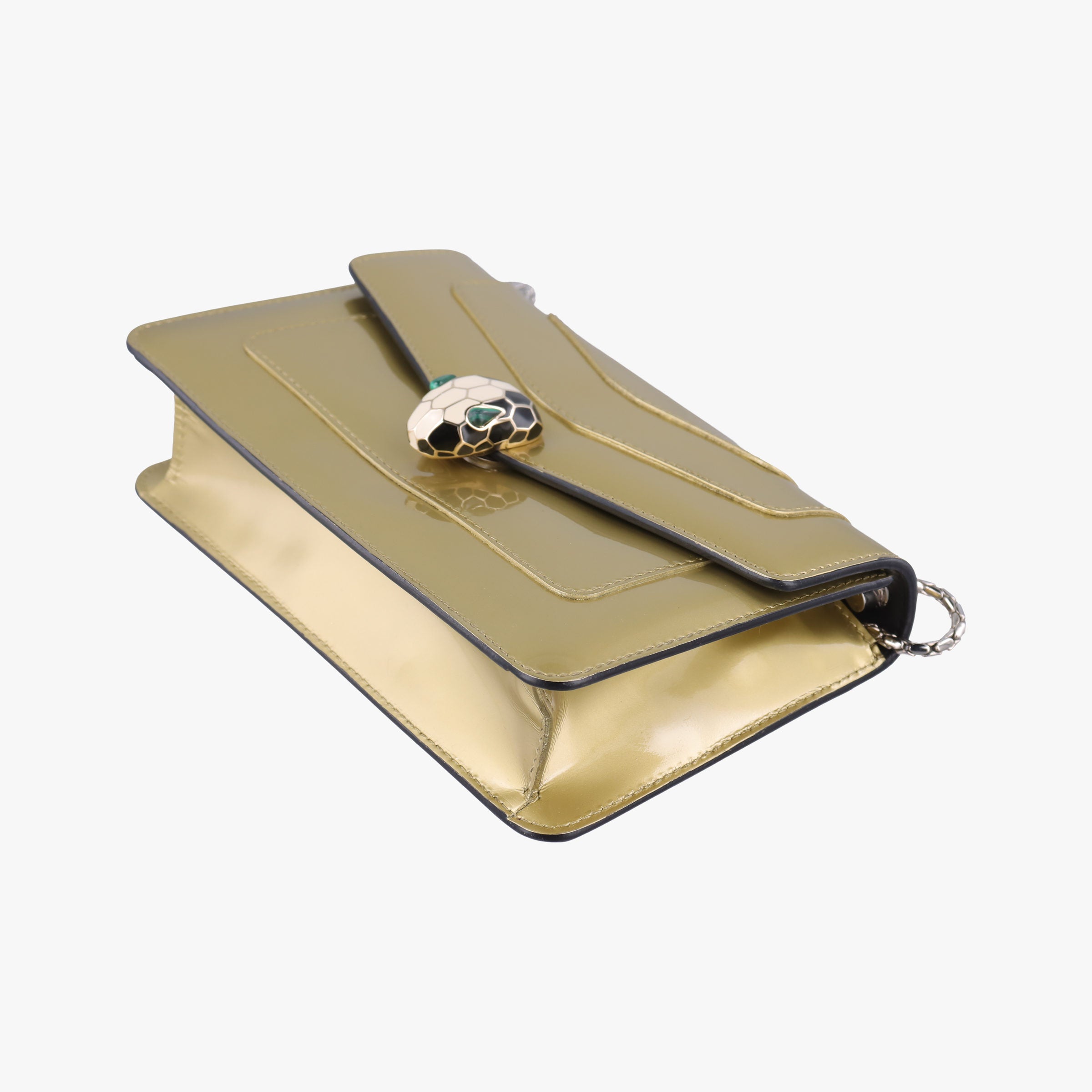 Pre-owned Bvlgari SERPENTI FOREVER Golden Leather  shoulderbag | stylenewstar