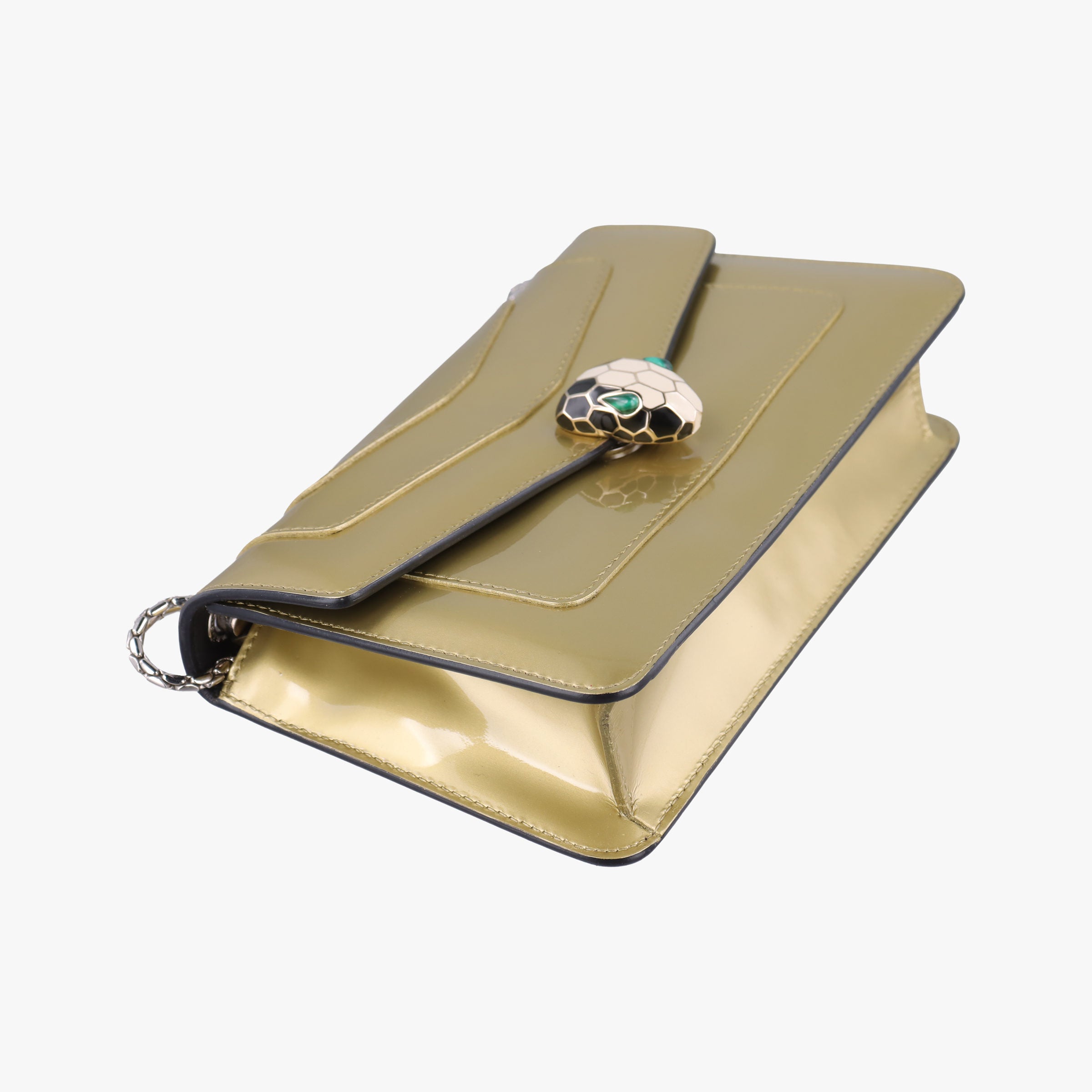 Pre-owned Bvlgari SERPENTI FOREVER Golden Leather  shoulderbag | stylenewstar