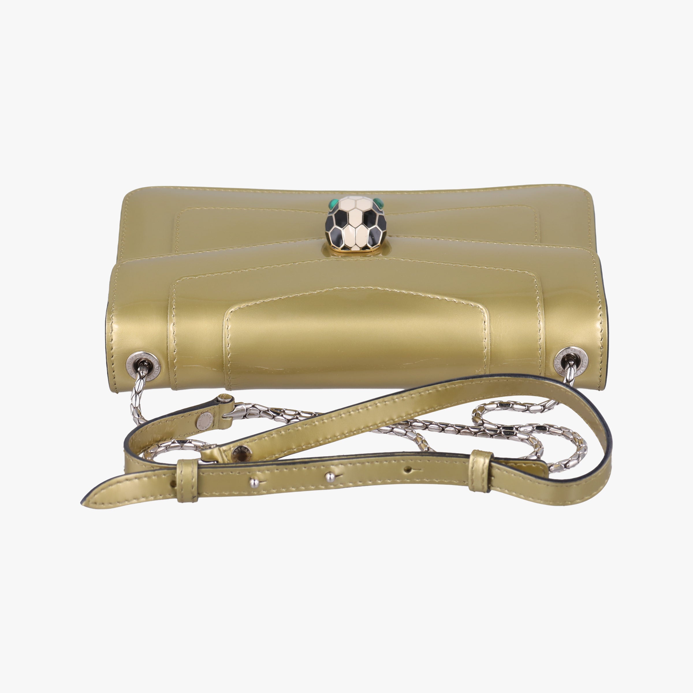 Pre-owned Bvlgari SERPENTI FOREVER Golden Leather  shoulderbag | stylenewstar