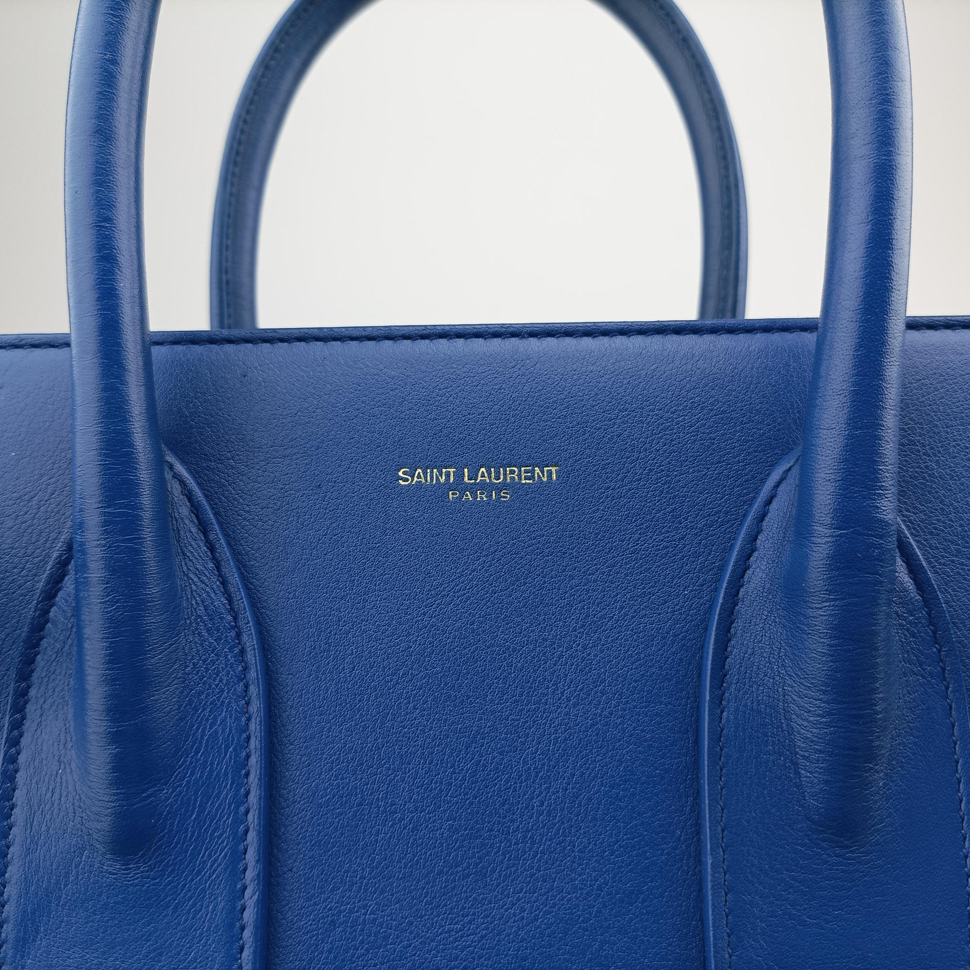 Pre-owned Yves Saint Laurent SAC DE JOUR Blue Leather 355153 shoulderbag | stylenewstar