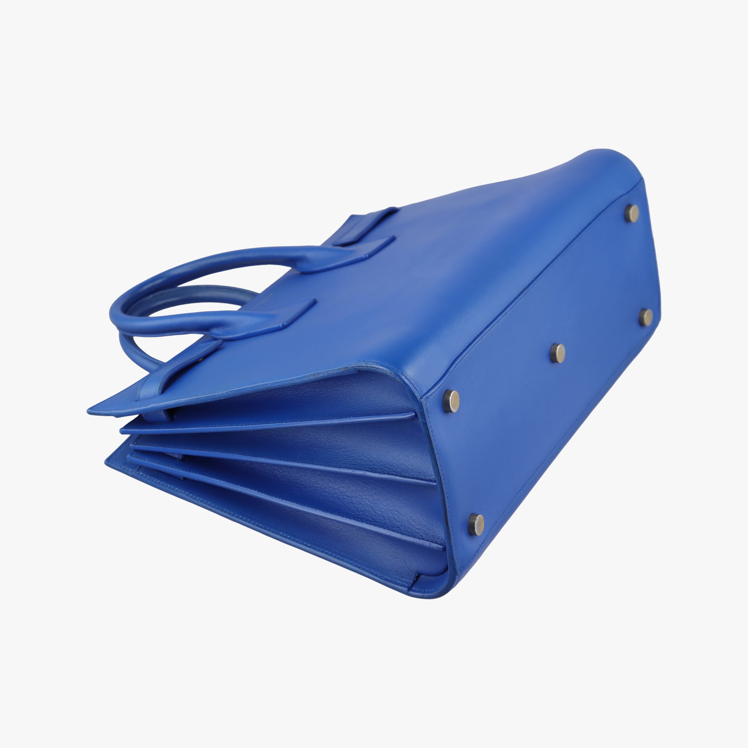 Pre-owned Yves Saint Laurent SAC DE JOUR Blue Leather 355153 shoulderbag | stylenewstar