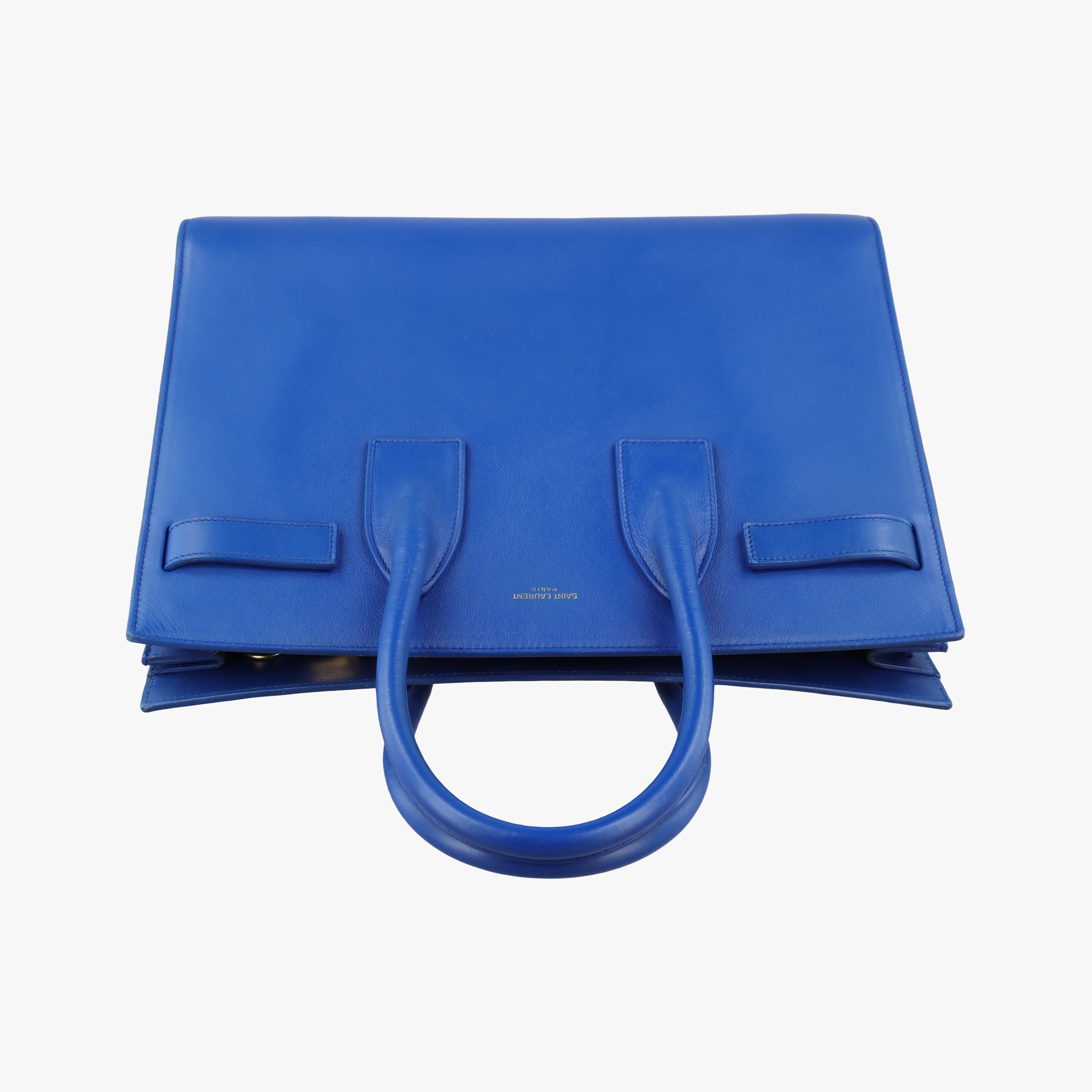 Pre-owned Yves Saint Laurent SAC DE JOUR Blue Leather 355153 shoulderbag | stylenewstar