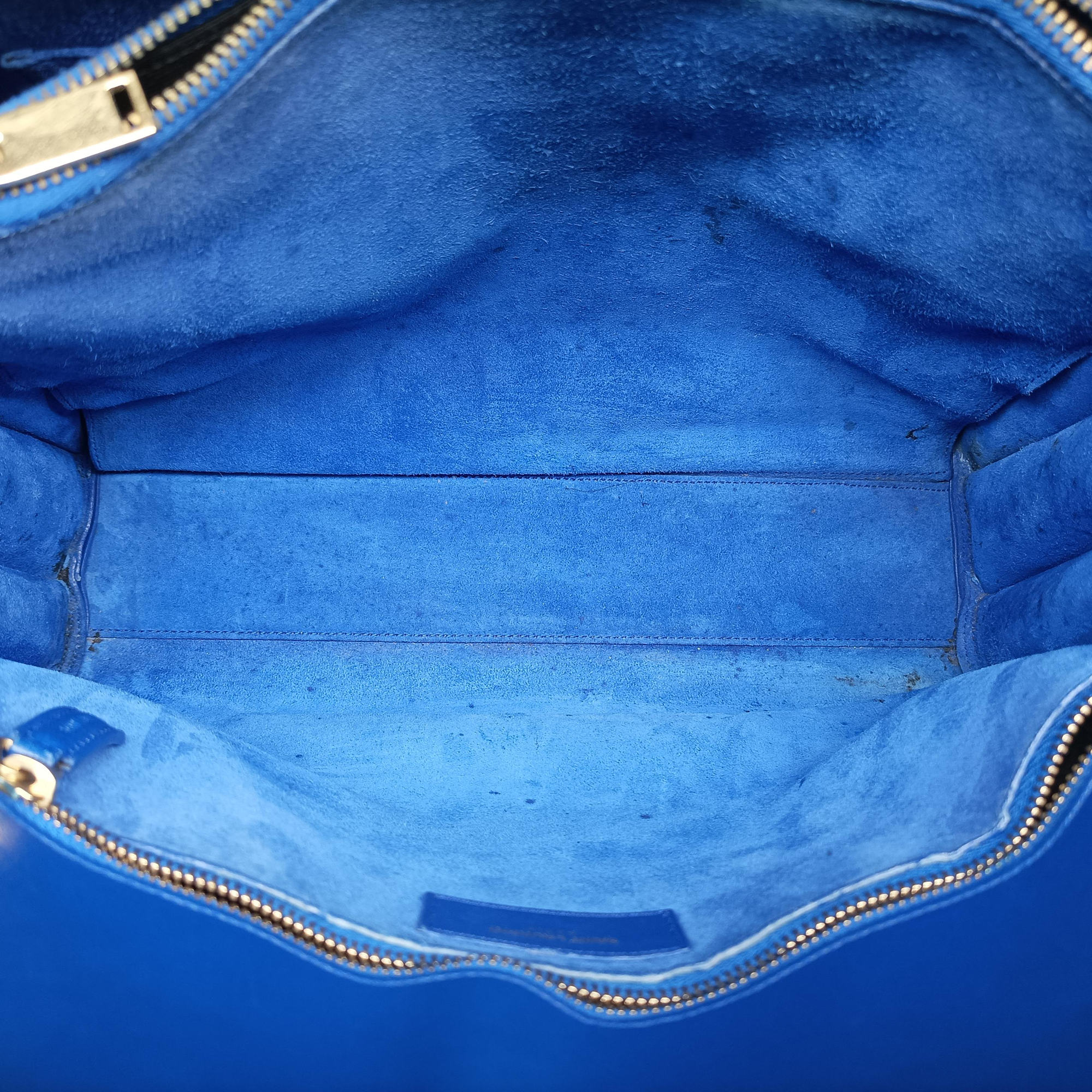 Pre-owned Yves Saint Laurent SAC DE JOUR Blue Leather 355153 shoulderbag | stylenewstar