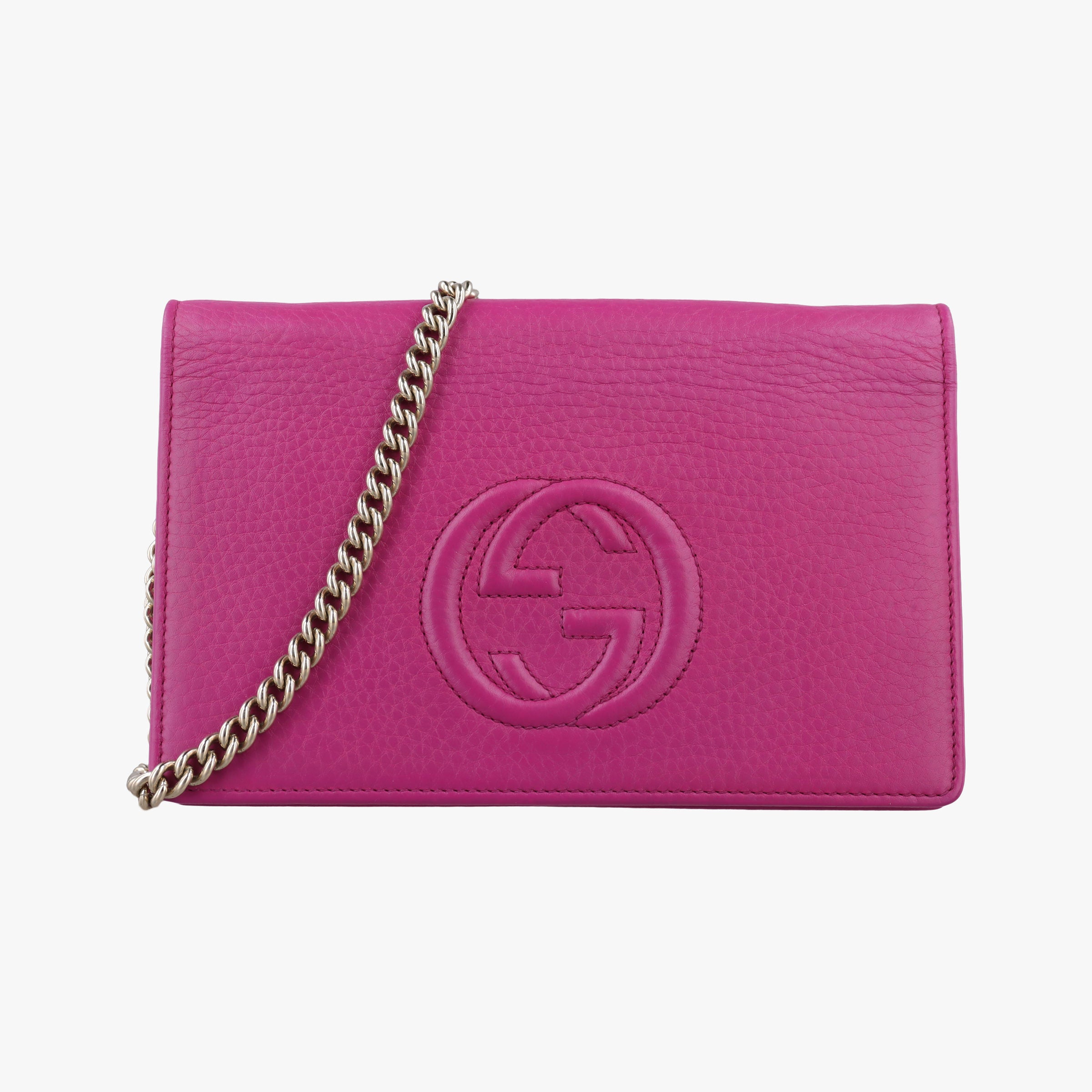Pre-owned Gucci Soho Rose Leather 407041 shoulderbag | stylenewstar
