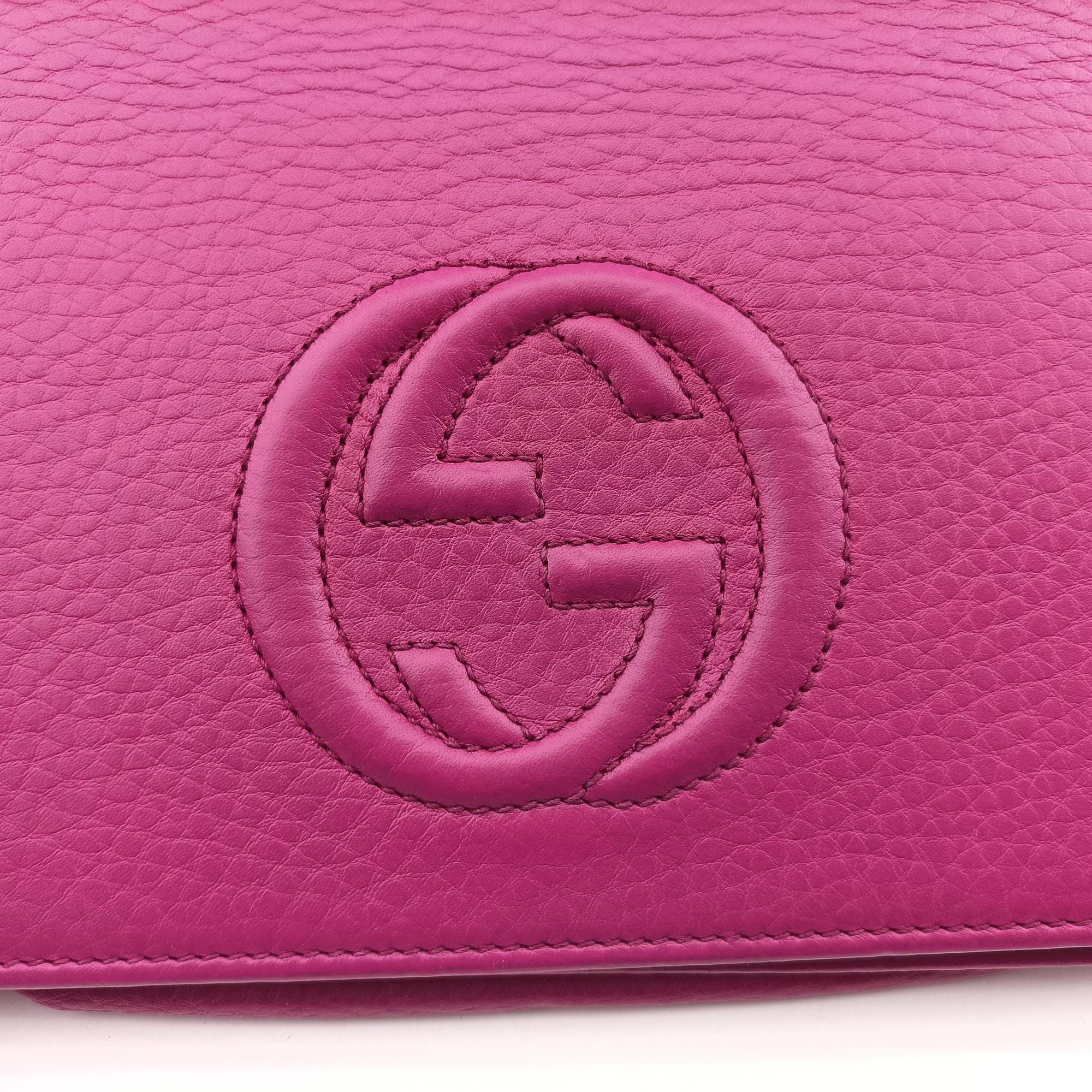 Pre-owned Gucci Soho Rose Leather 407041 shoulderbag | stylenewstar