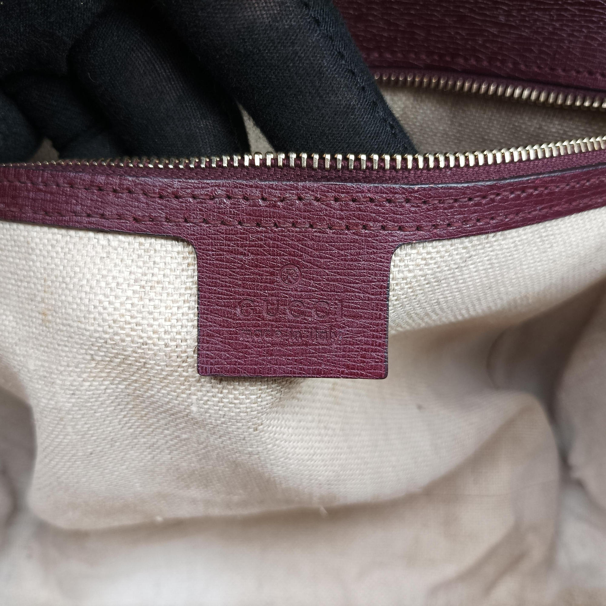 Pre-owned Gucci Bamboo Bullet Burgundy Leather 338989 shoulderbag | stylenewstar